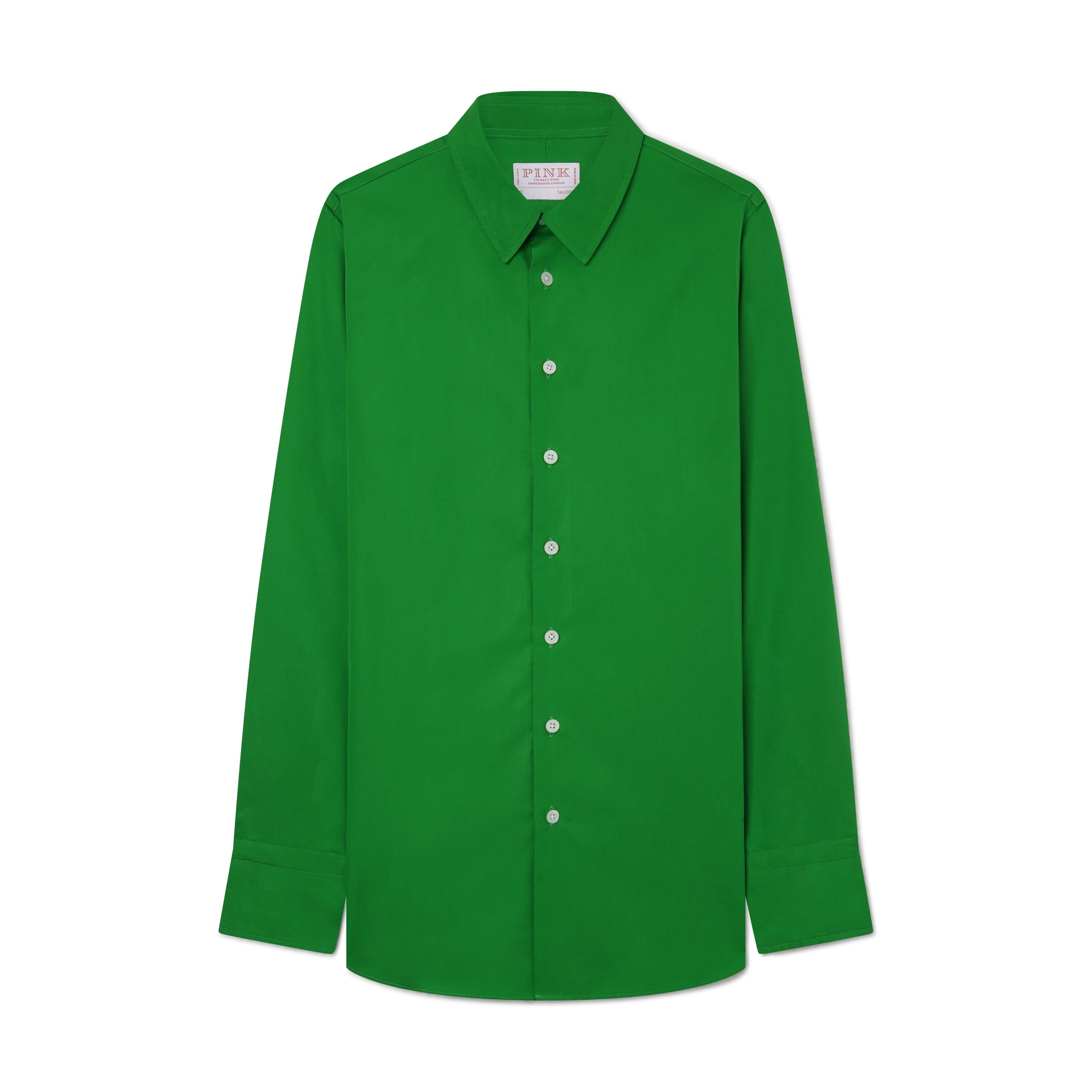 Thomas Pink Women's Tailored Sea Island Cotton Shirt Green-MALFORD OF LONDON SAVILE ROW MENSWEAR OUTLET