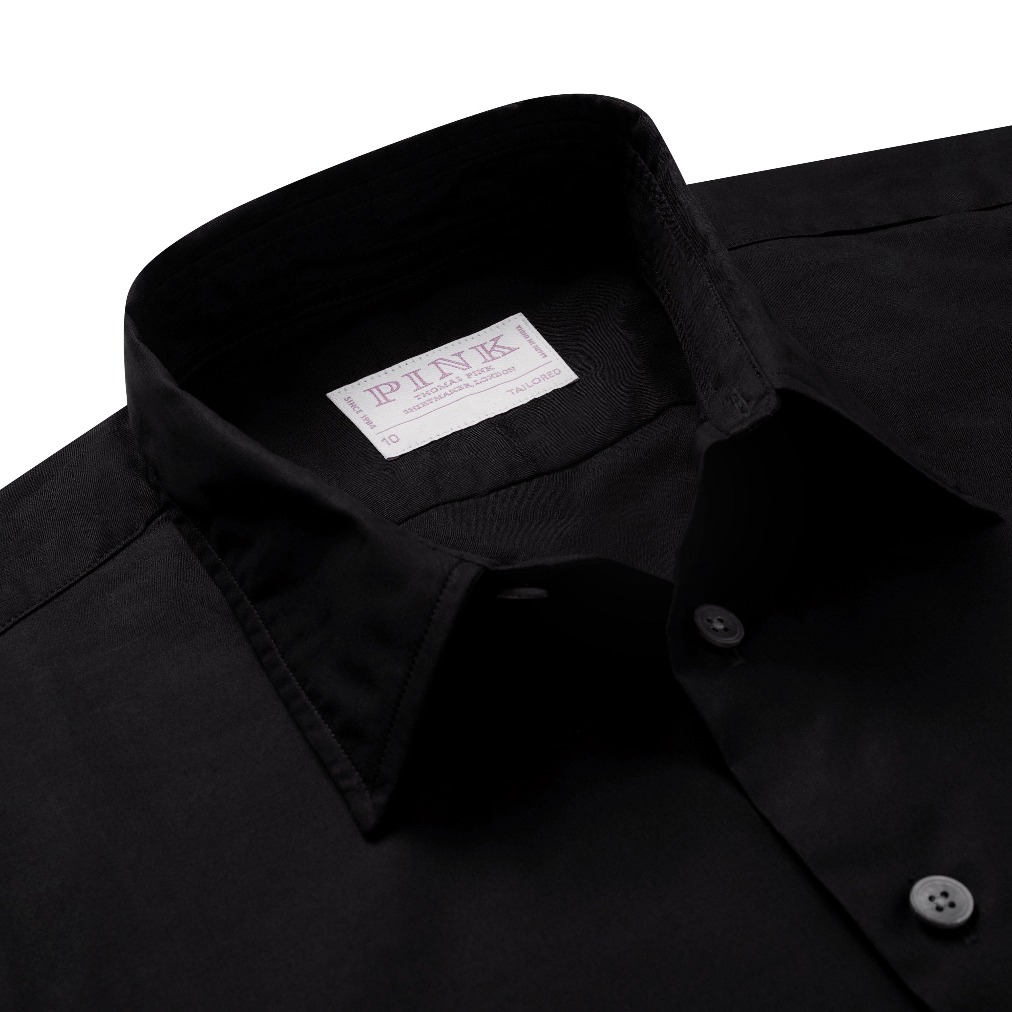 Thomas Pink Women's Tailored Stretch Cotton Shirt Black-MALFORD OF LONDON SAVILE ROW MENSWEAR OUTLET