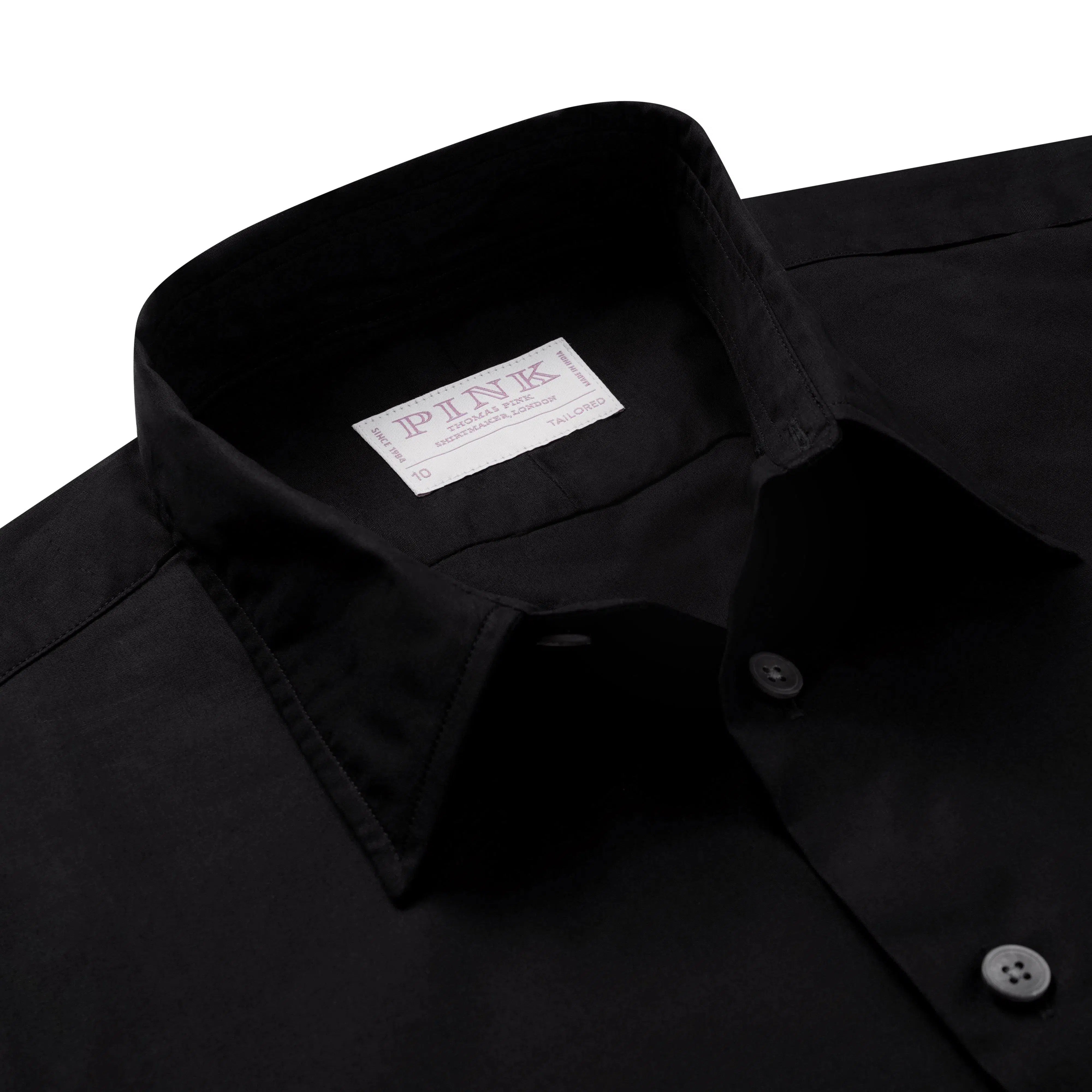 Thomas Pink Women's Tailored Stretch Cotton Shirt Black-MALFORD OF LONDON SAVILE ROW MENSWEAR OUTLET