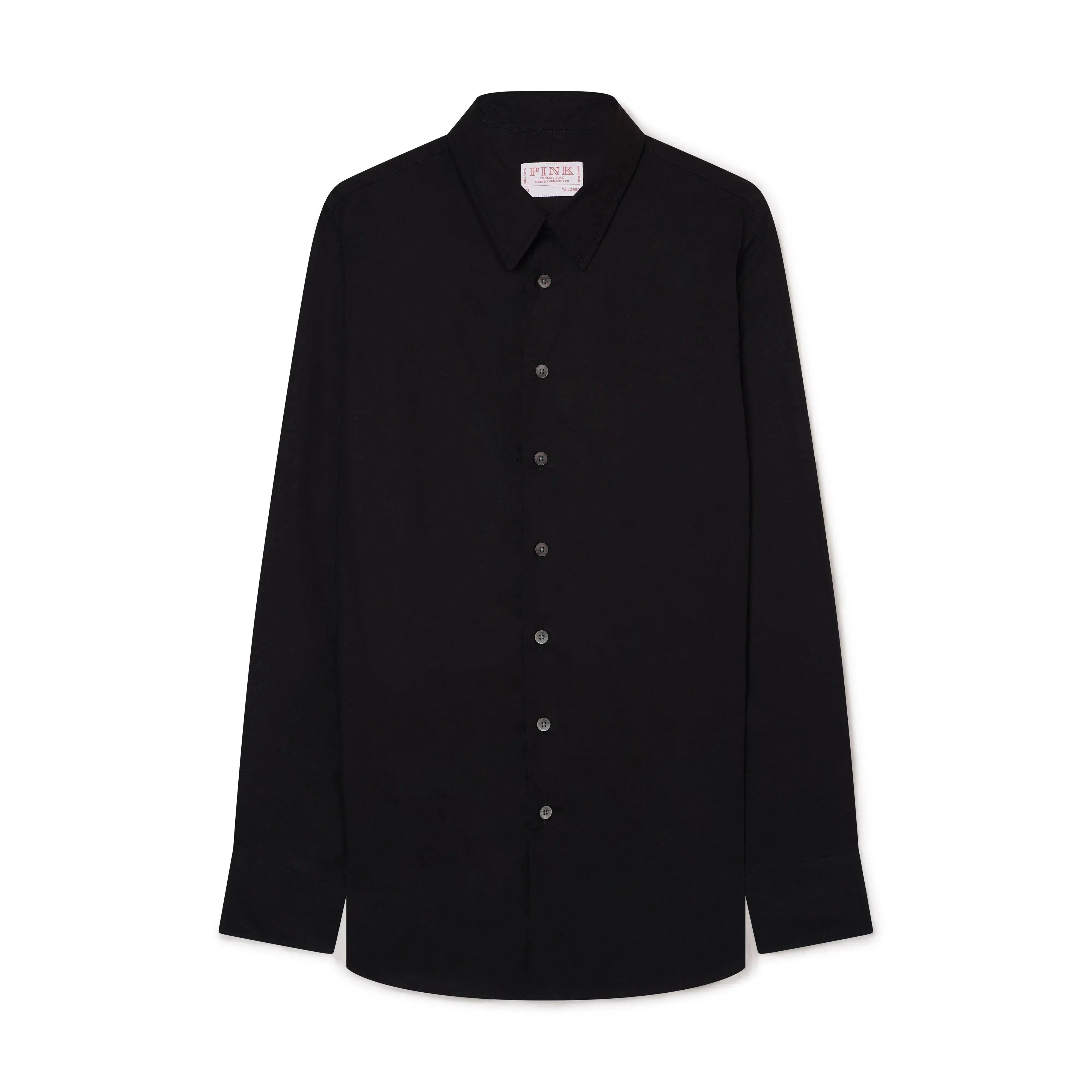 Thomas Pink Women's Tailored Stretch Cotton Shirt Black-MALFORD OF LONDON SAVILE ROW MENSWEAR OUTLET