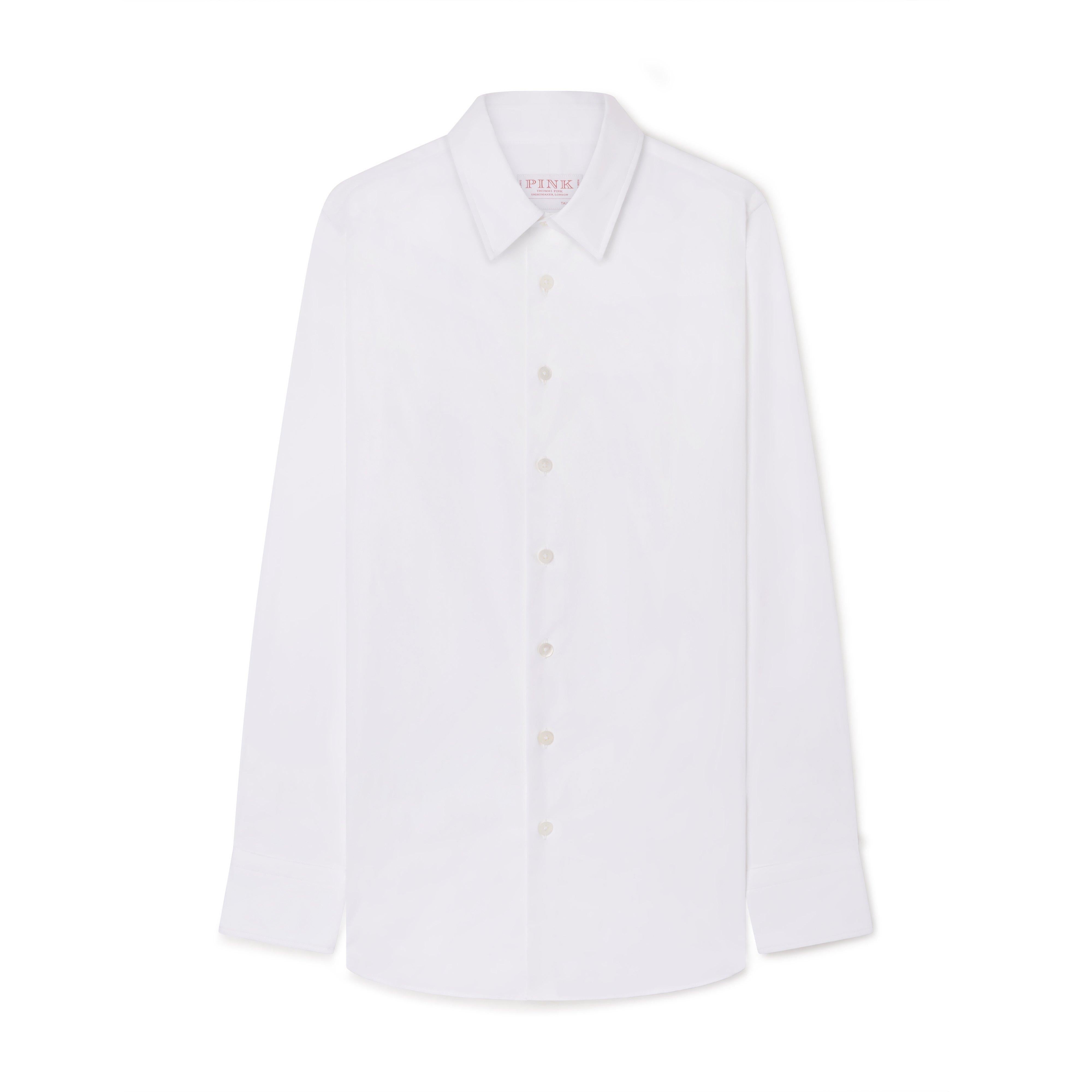 Thomas Pink Women's Tailored Stretch Plain Poplin Shirt White-MALFORD OF LONDON SAVILE ROW MENSWEAR OUTLET