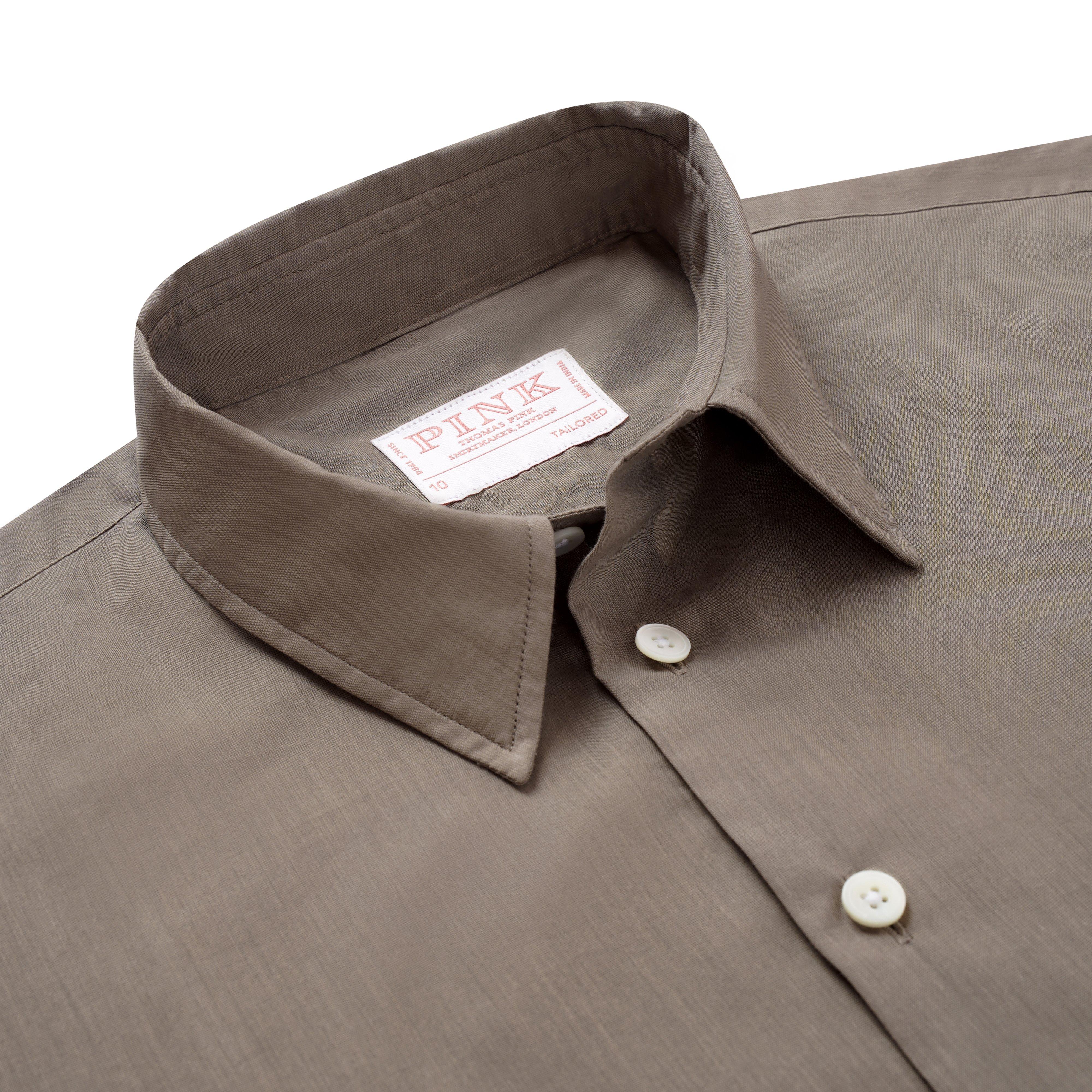 Thomas Pink Women's Tailored Washed Muslin Cotton Shirt Neutral-MALFORD OF LONDON SAVILE ROW MENSWEAR OUTLET