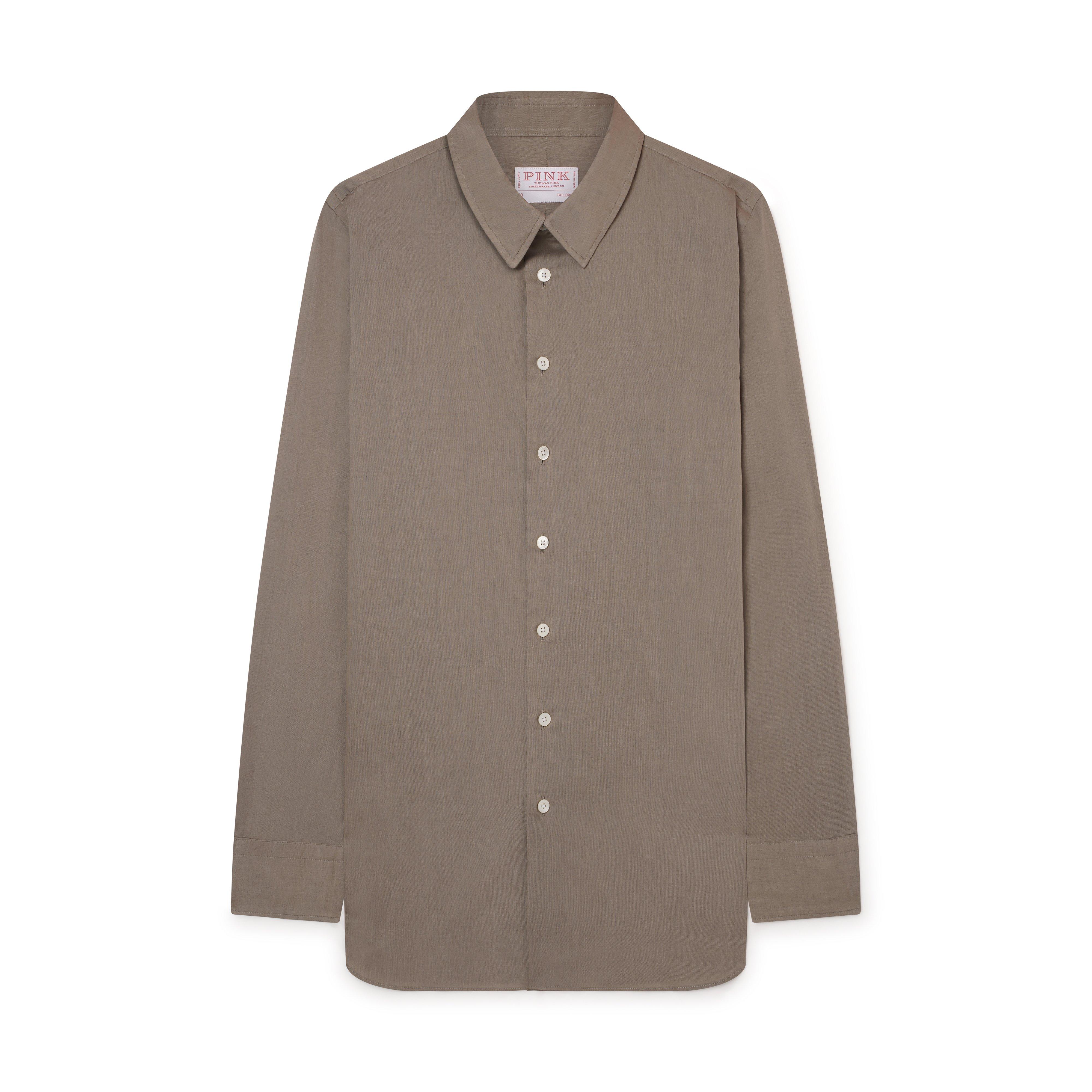 Thomas Pink Women's Tailored Washed Muslin Cotton Shirt Neutral-MALFORD OF LONDON SAVILE ROW MENSWEAR OUTLET