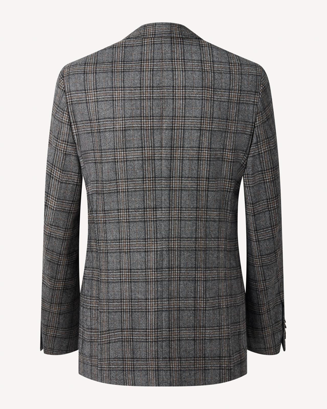 Two Button Wool Jacket Grey Check-MALFORD OF LONDON SAVILE ROW MENSWEAR OUTLET