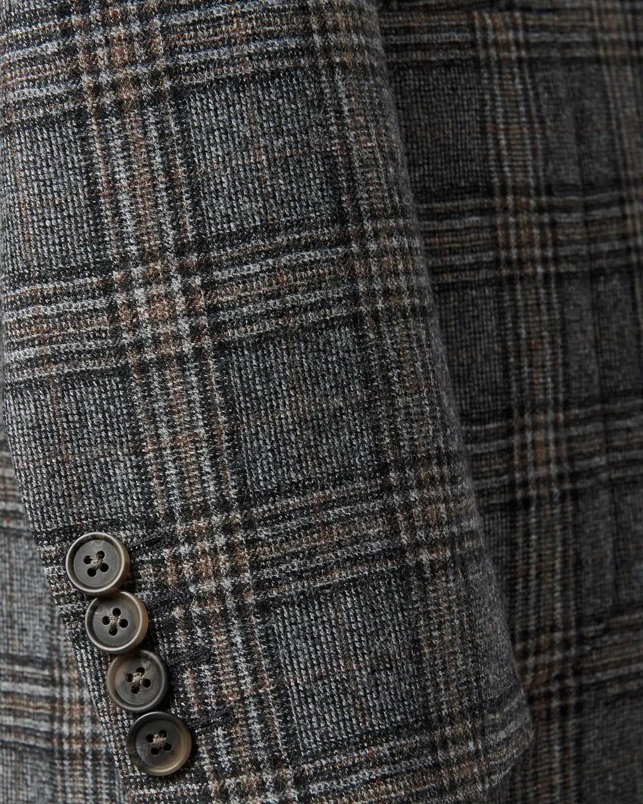 Two Button Wool Jacket Grey Check-MALFORD OF LONDON SAVILE ROW MENSWEAR OUTLET