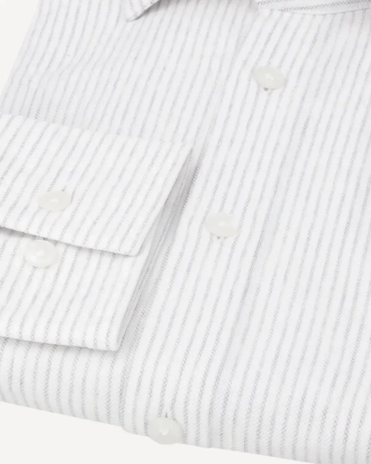 WILLIAM HUNT Rope Stripe Textured Shirt White/Light Grey-MALFORD OF LONDON SAVILE ROW MENSWEAR OUTLET