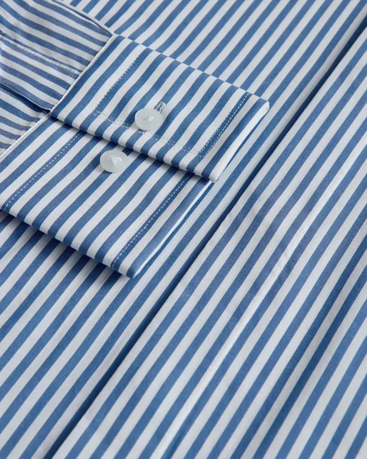 William Hunt Bengal Stripe Shirt Blue White-MALFORD OF LONDON SAVILE ROW MENSWEAR OUTLET