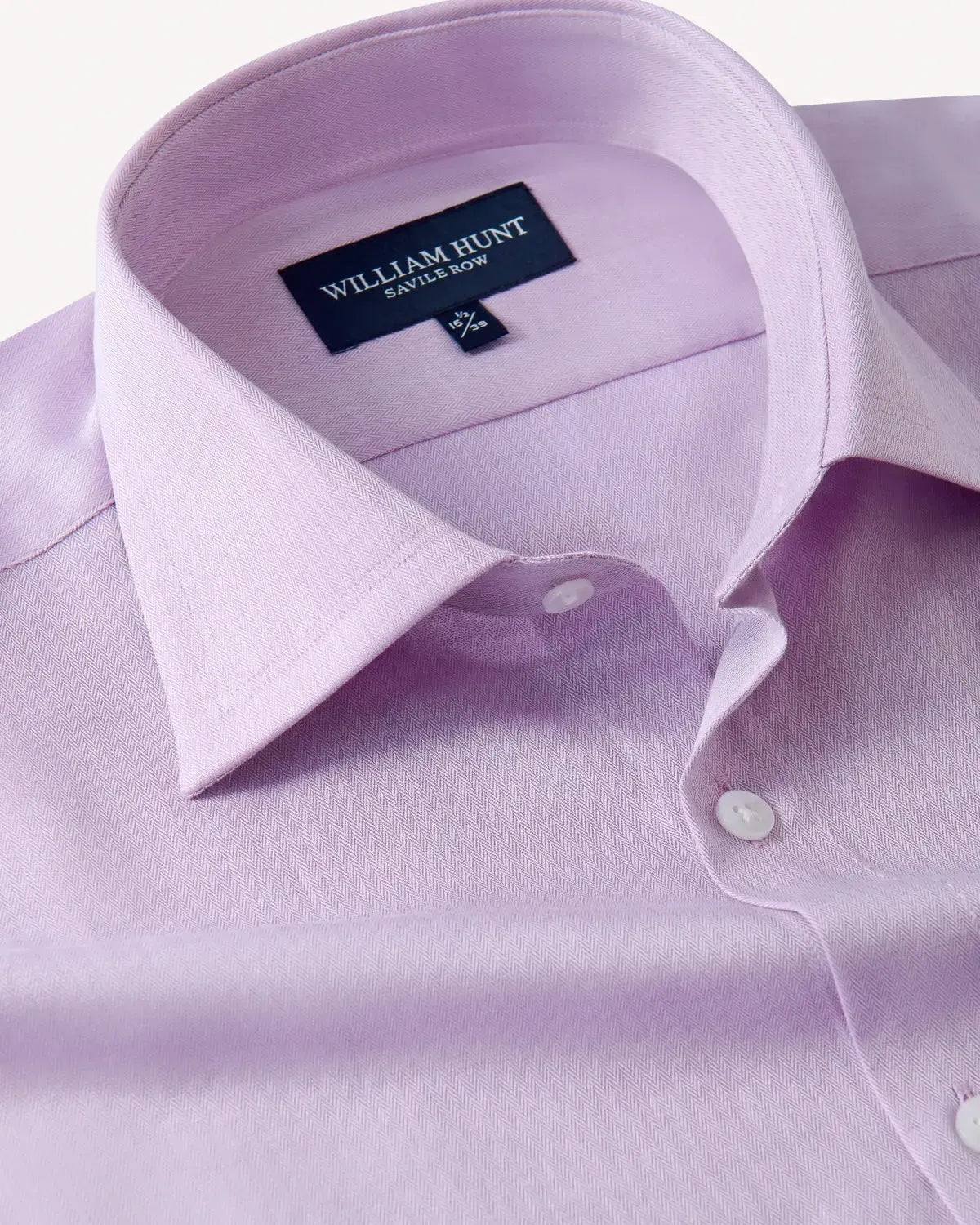 William Hunt Cotton Shirt Lilac-MALFORD OF LONDON SAVILE ROW MENSWEAR OUTLET