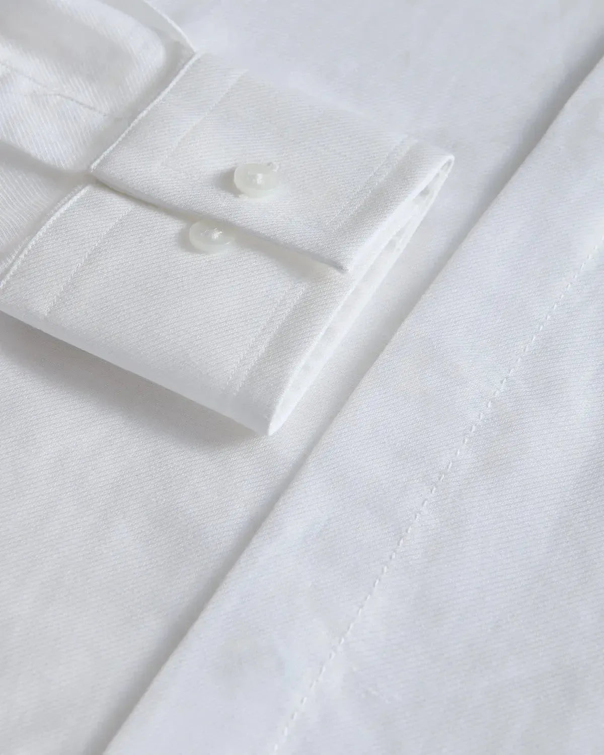 William Hunt Cotton Weave Shirt White-MALFORD OF LONDON SAVILE ROW MENSWEAR OUTLET