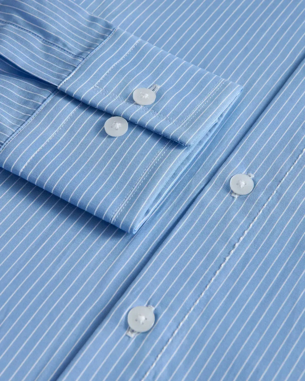 William Hunt Fine Stripe Shirt Light Blue-MALFORD OF LONDON SAVILE ROW MENSWEAR OUTLET