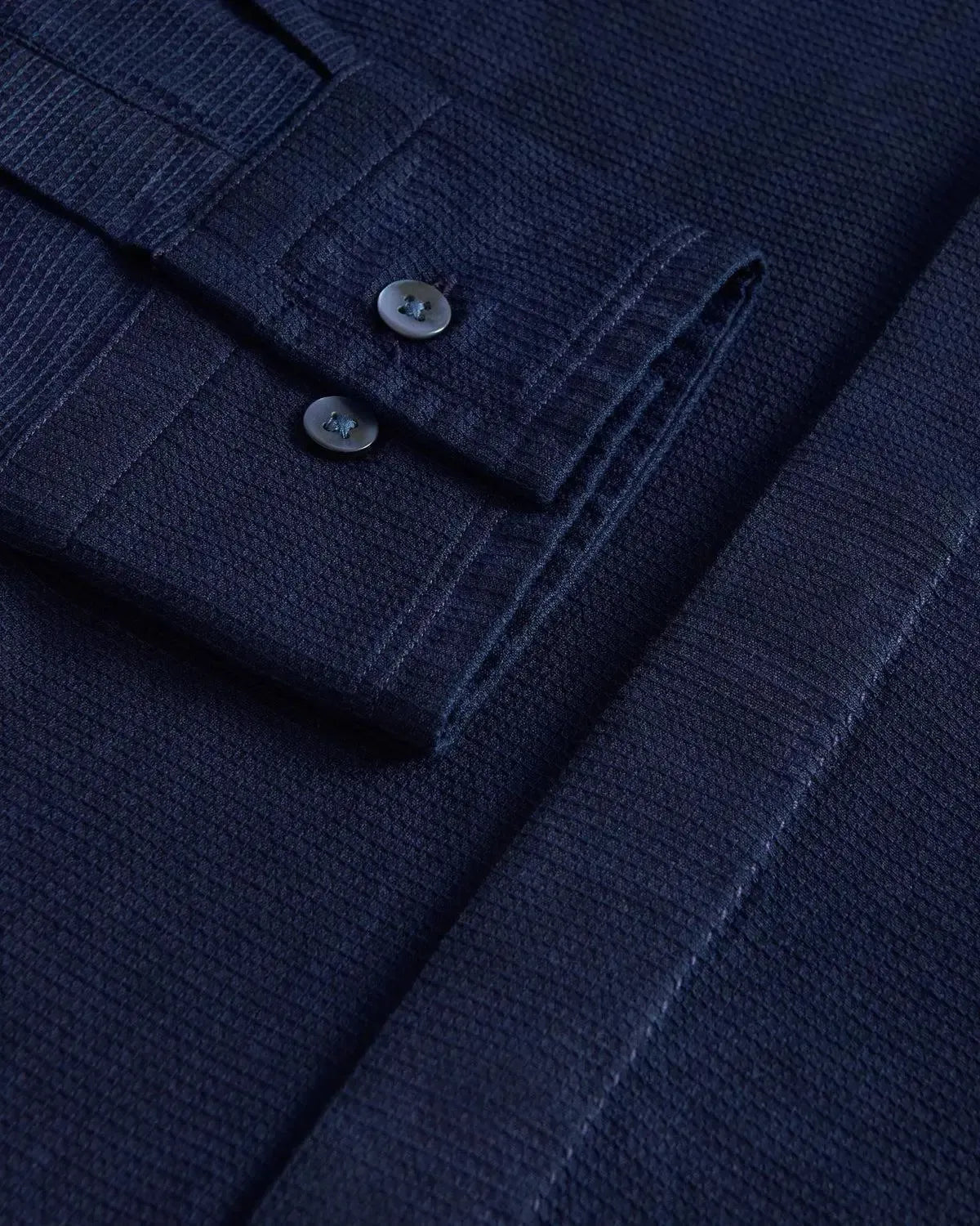 William Hunt Textured Shirt Navy-MALFORD OF LONDON SAVILE ROW MENSWEAR OUTLET