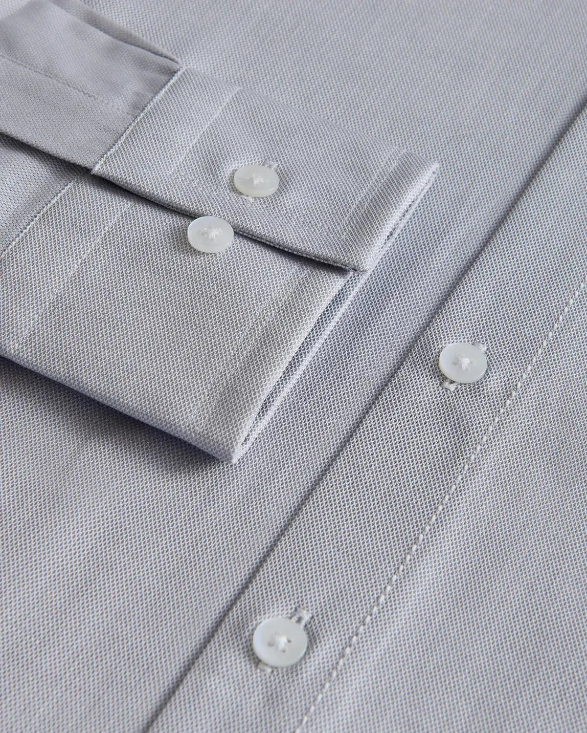 William Hunt Textured Weave Shirt Grey-MALFORD OF LONDON SAVILE ROW MENSWEAR OUTLET