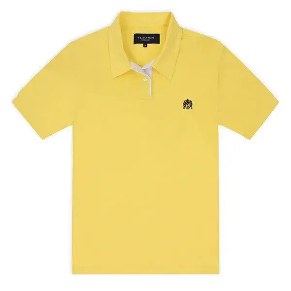 William Hunt Yellow Insert Polo with Contrast Collar-MALFORD OF LONDON SAVILE ROW MENSWEAR OUTLET