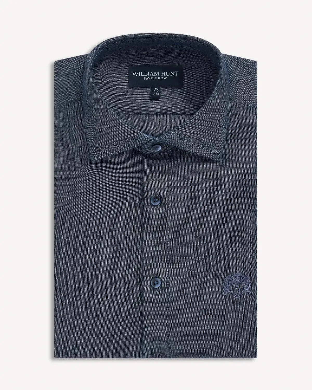 William Hunt Zig Zag Design Shirt Navy-MALFORD OF LONDON SAVILE ROW MENSWEAR OUTLET