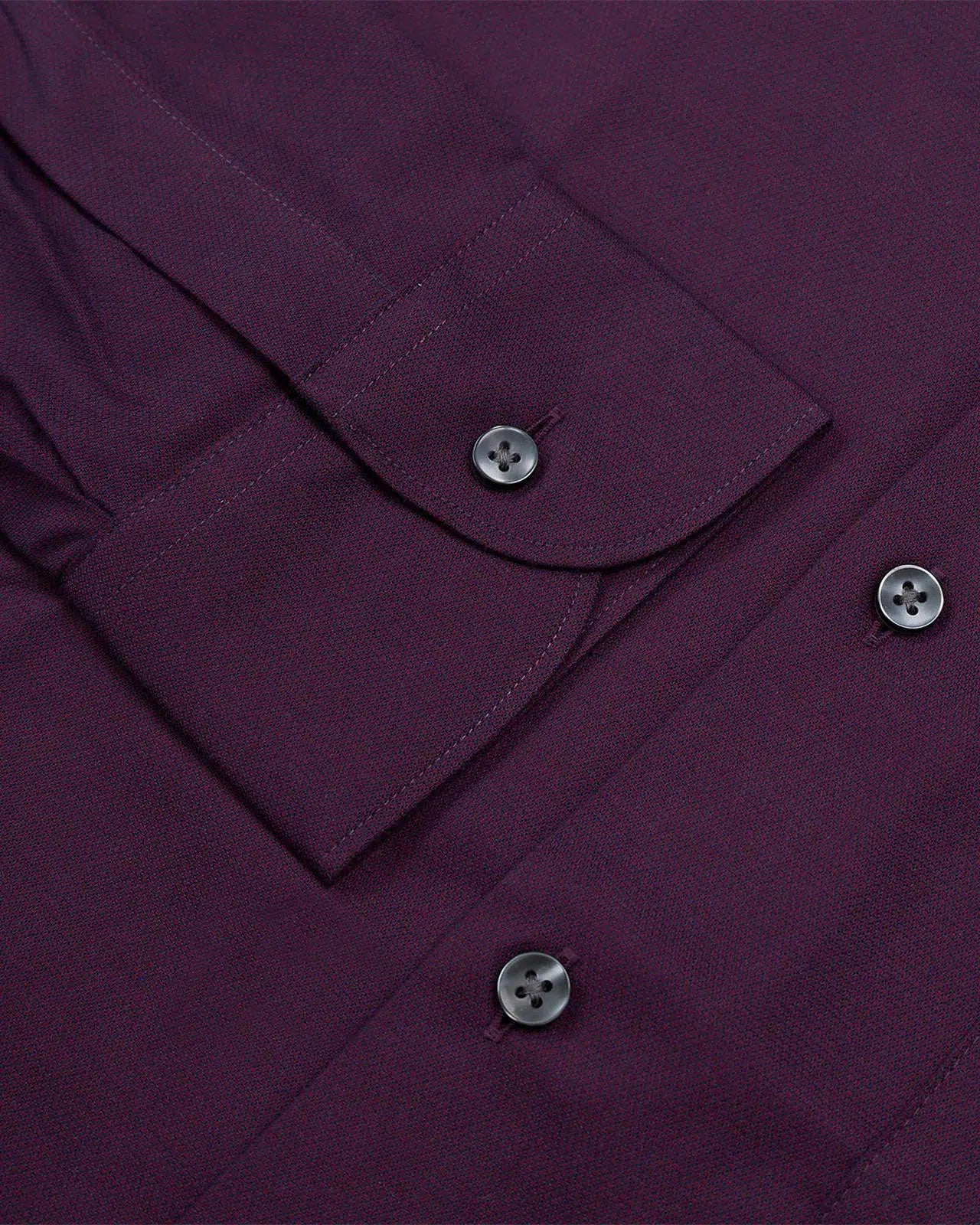 Wine Red Classic Fit Textured Shirt-MALFORD OF LONDON SAVILE ROW MENSWEAR OUTLET