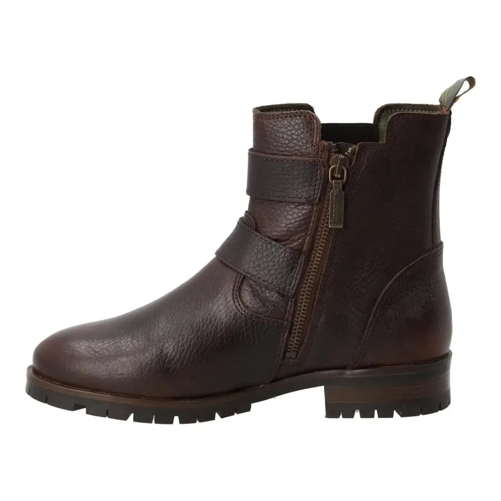 BARBOUR Marina Ankle Boots Two Buckle Dark Brown Leather – Savile Row Menswear Outlet | Malford of London