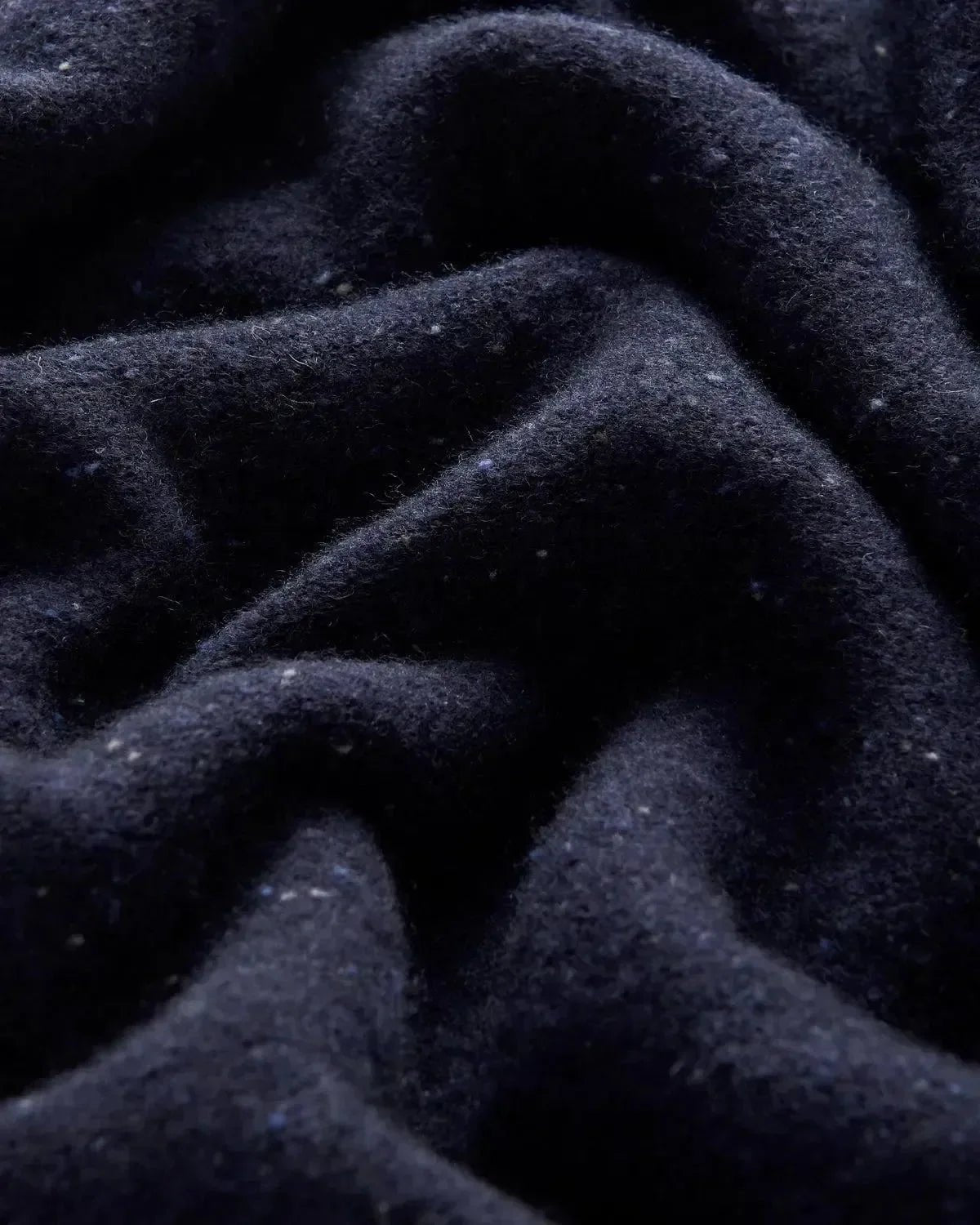 Bernard Weatherill 1/4 Zip Melange Neps Navy Flec - Malford_of_London_Tailoring_Archive
