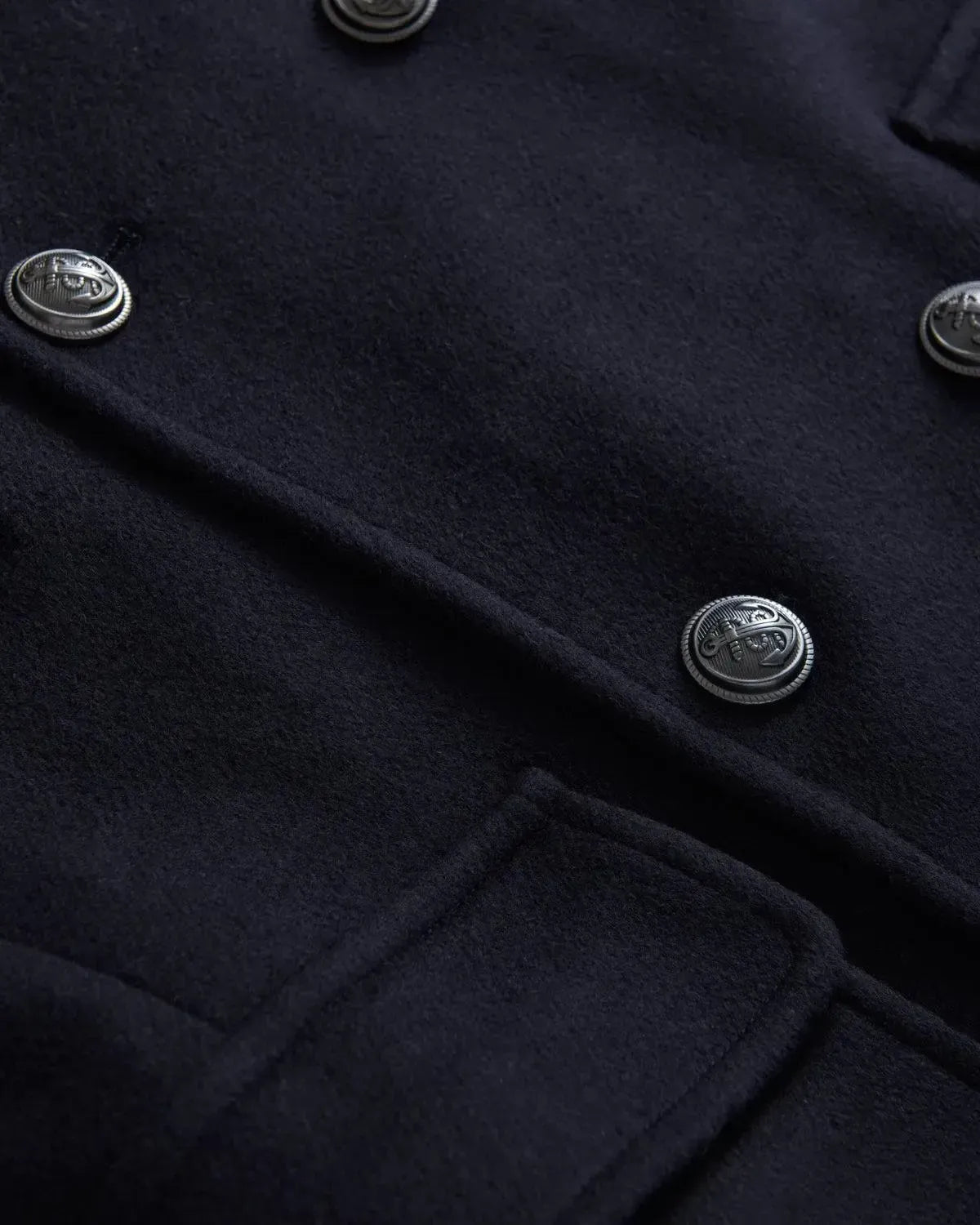 Bernard Weatherill DB 3/4 Length Peacoat Coat Navy - Malford_of_London_Tailoring_Archive