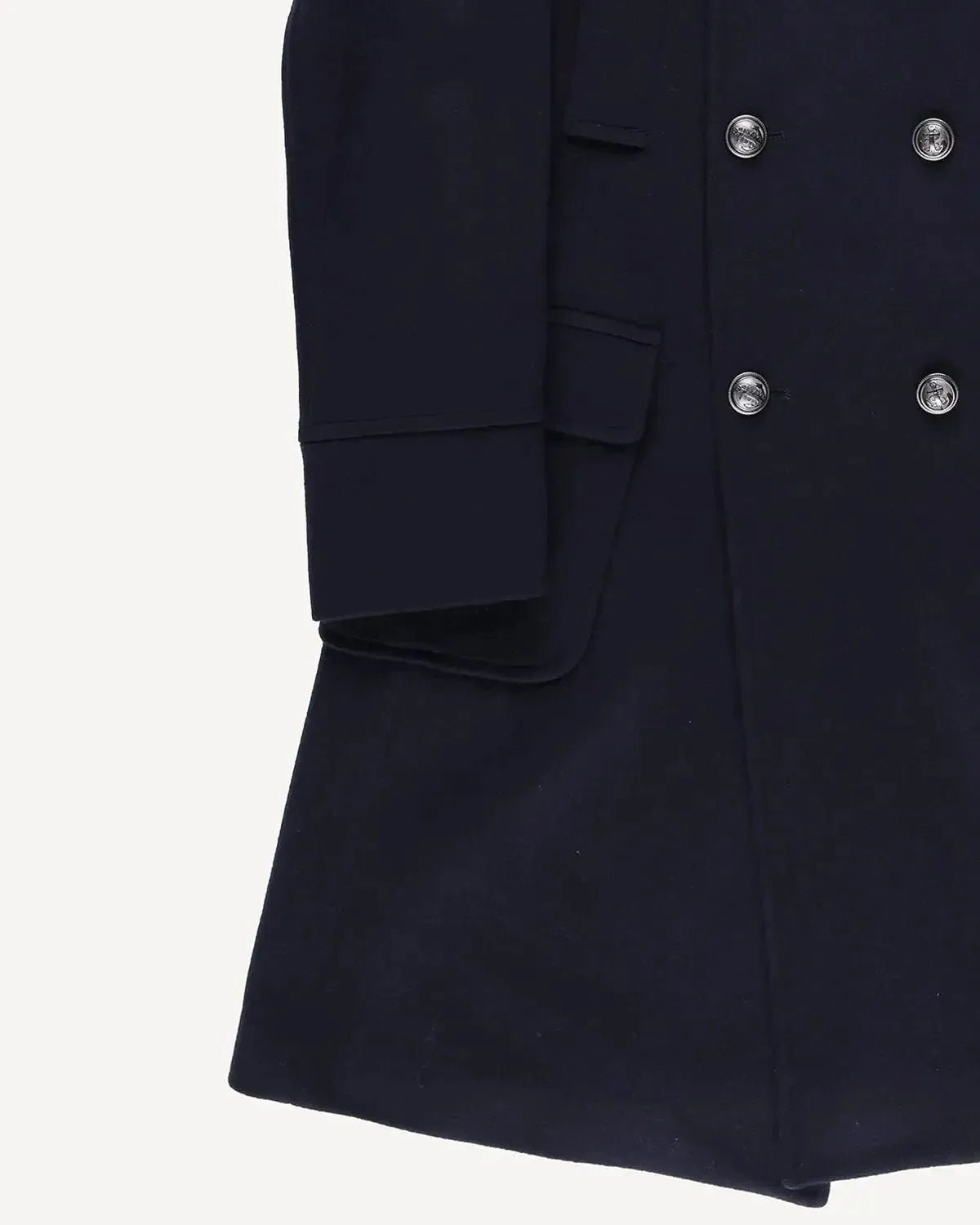 Bernard Weatherill DB 3/4 Length Peacoat Coat Navy - Malford_of_London_Tailoring_Archive