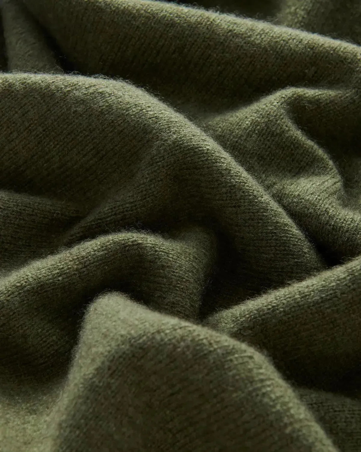 Bernard Weatherill Lambswool Plain Crewneck Thyme - Malford_of_London_Tailoring_Archive