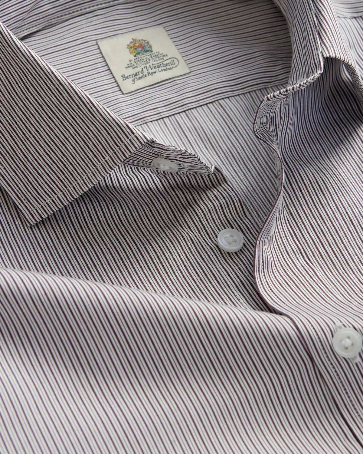 Bernard Weatherill Multi Stripe Poplin Shirt Navy/Blue – Savile Row Menswear Outlet | Malford of London