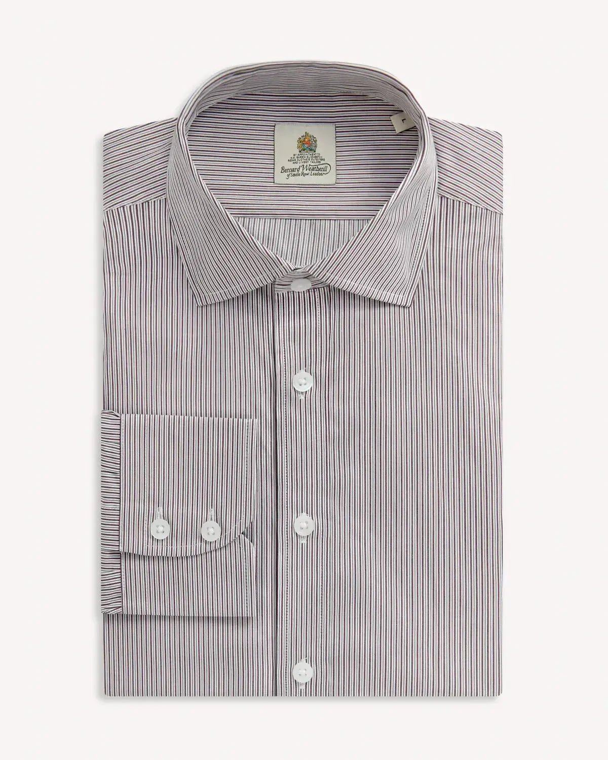 Bernard Weatherill Multi Stripe Poplin Shirt Navy/Blue – Savile Row Menswear Outlet | Malford of London