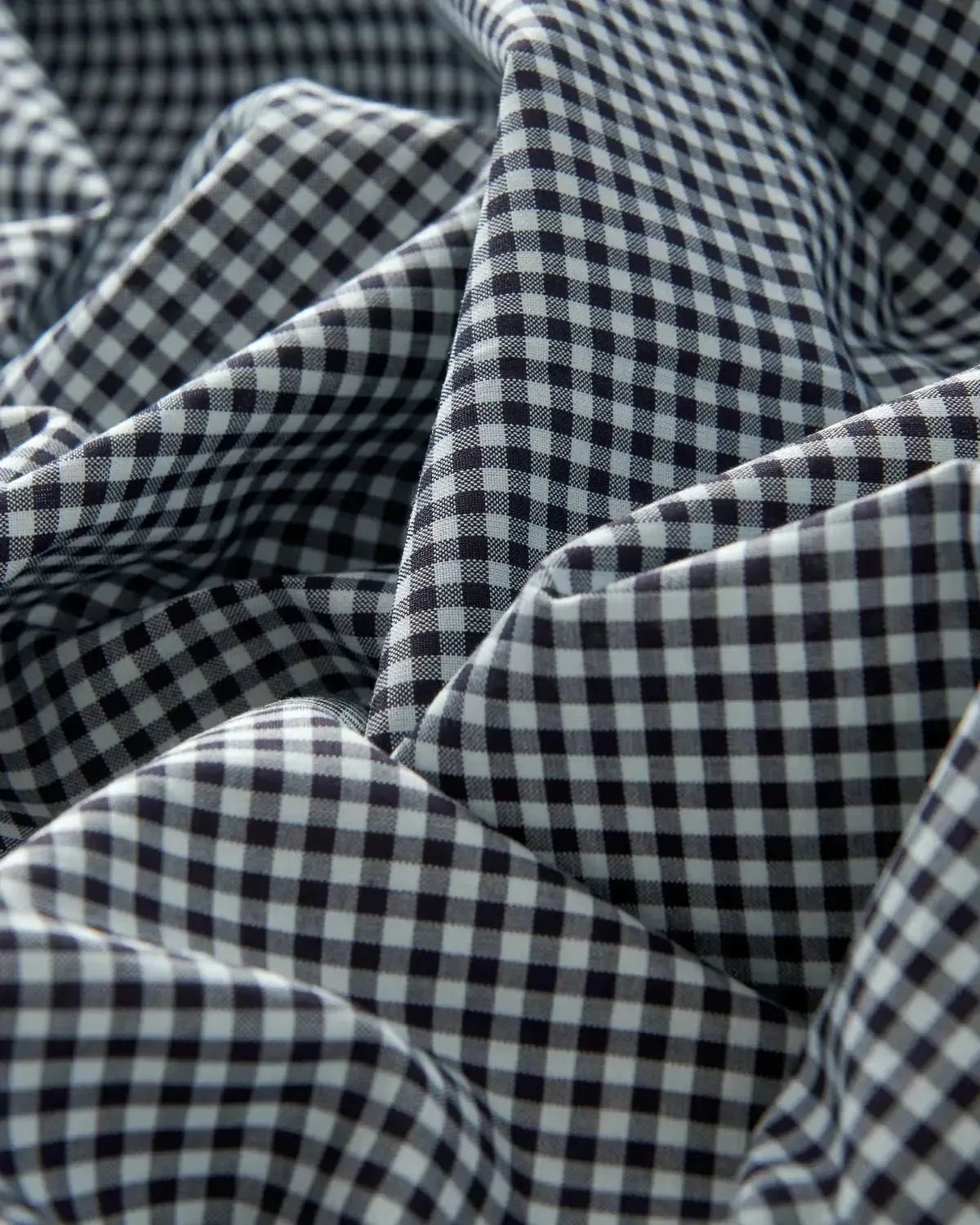 Bernard Weatherill Poplin Micro Gingham Shirt Black White - Malford_of_London_Tailoring_Archive