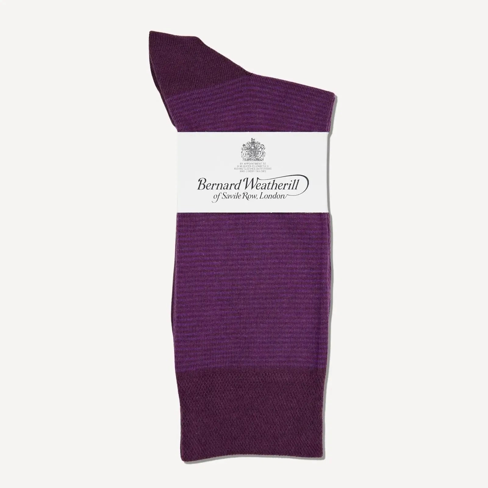 Bernard Weatherill Small Stripe Socks Purple - Malford_of_London_Tailoring_Archive