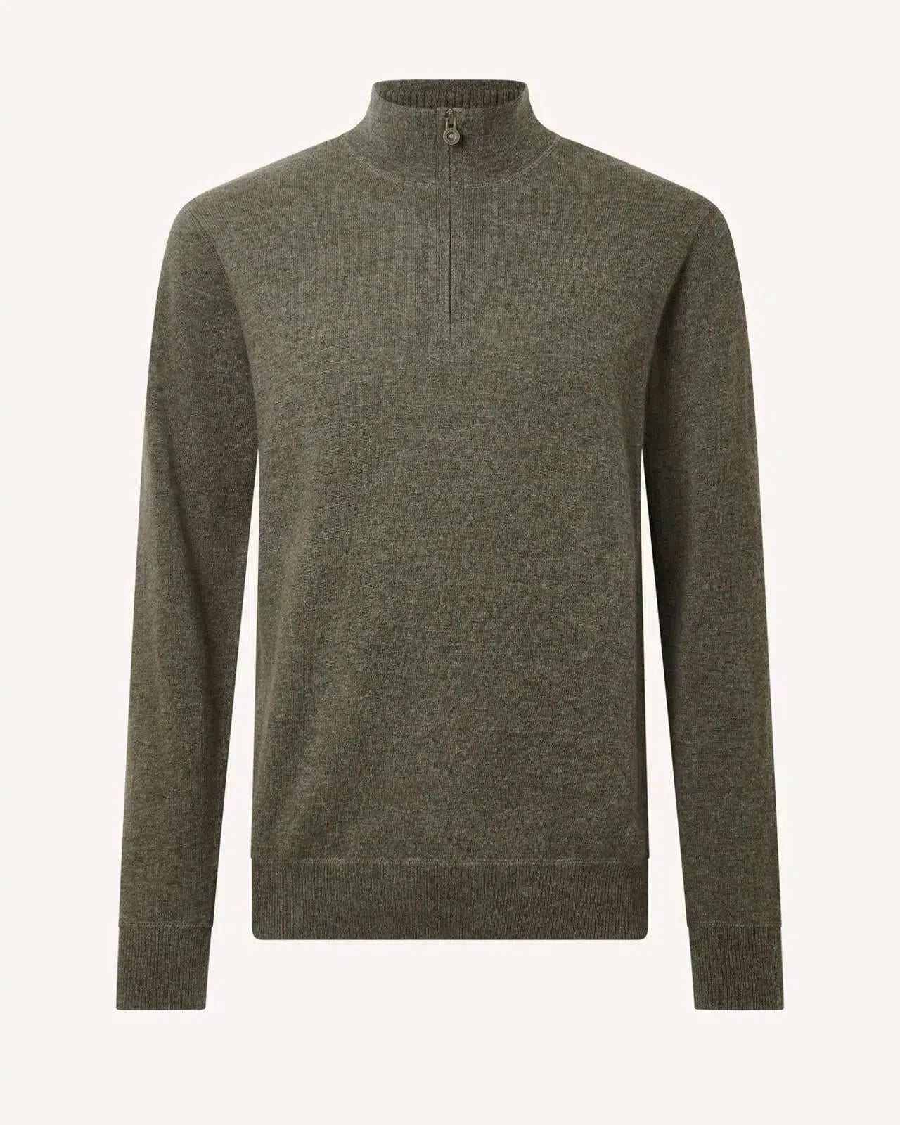 Bernard Weatherill Stand Collar Pullover Jumper Country Estate Green - Malford_of_London_Tailoring_Archive