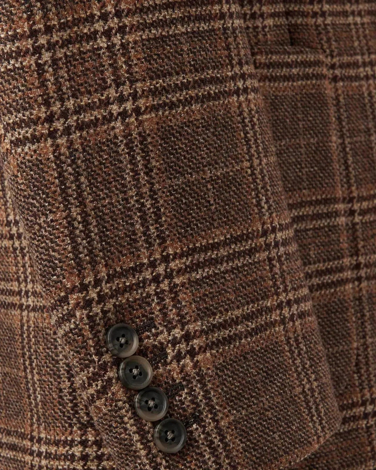 Bernard Weatherill Two Button Window Check Wool Jacket Brown - Malford_of_London_Tailoring_Archive