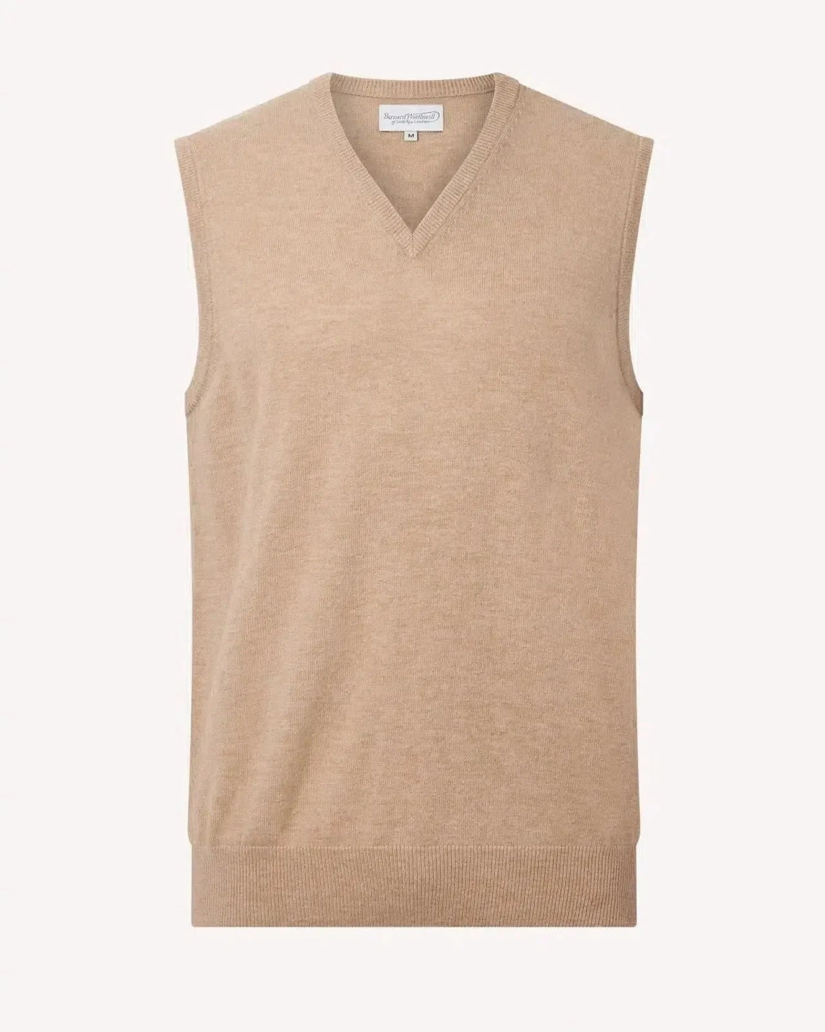 Bernard Weatherill V-Neck Vest Gilet Camel - Malford_of_London_Tailoring_Archive