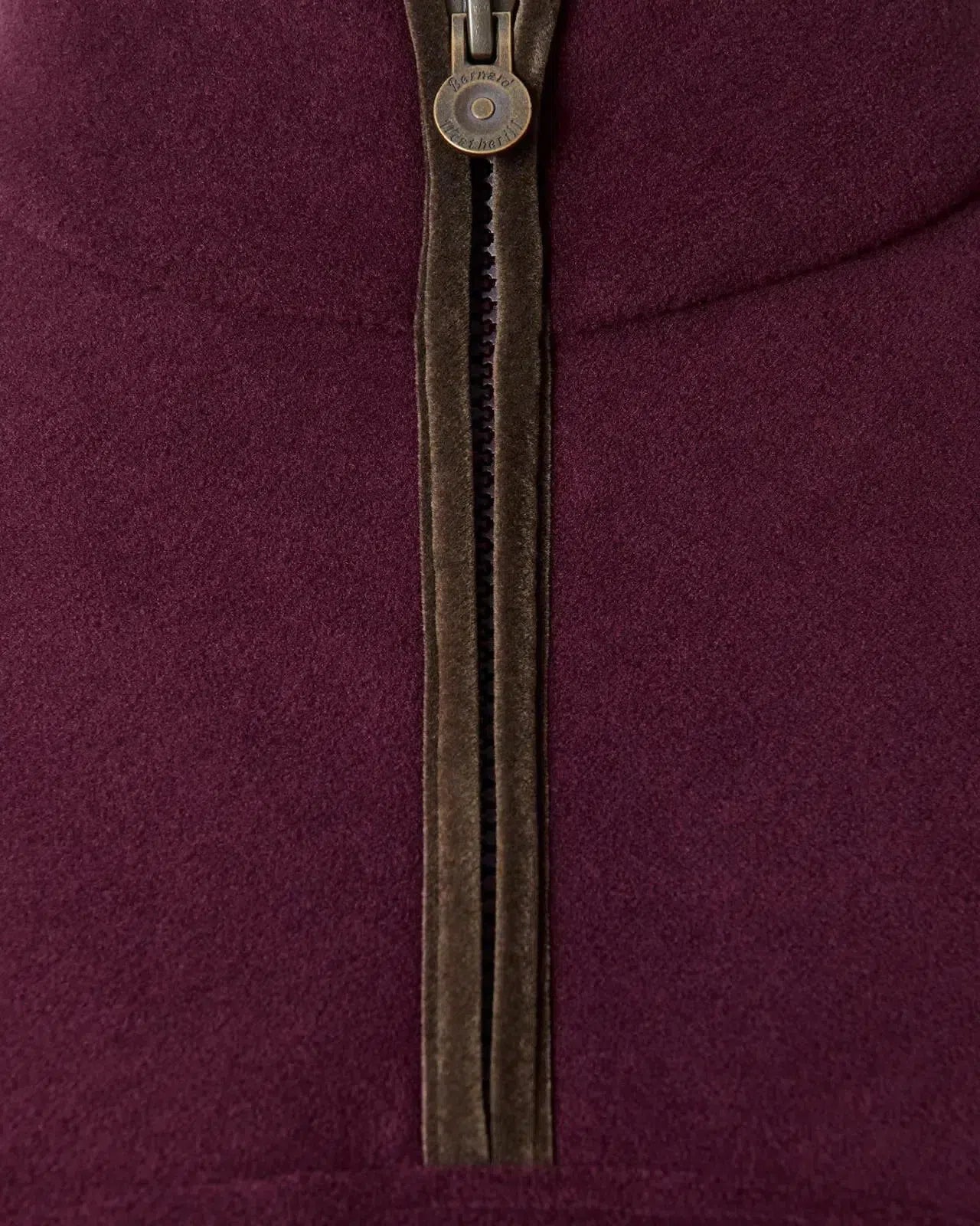 Bernard Weatherill Womens 1/4 Zip Fleece Jacket Aubergine - Malford_of_London_Tailoring_Archive