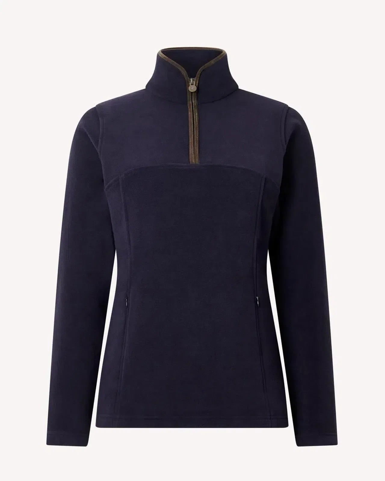 Bernard Weatherill Womens 1/4 Zip Fleece Jacket Dark Navy - Malford_of_London_Tailoring_Archive