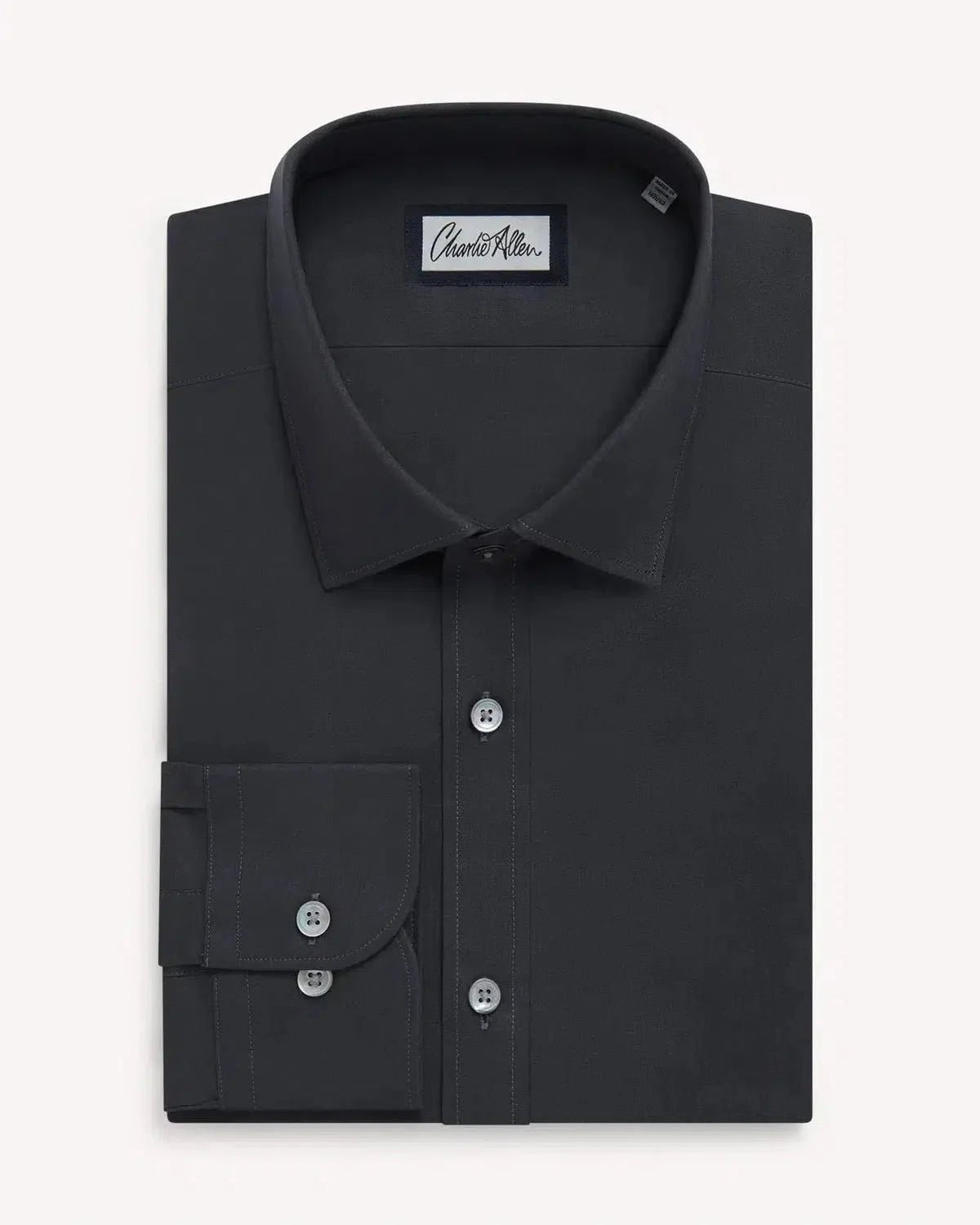 Charlie Allen Blue Black Poplin Shirt - Malford_of_London_Tailoring_Archive