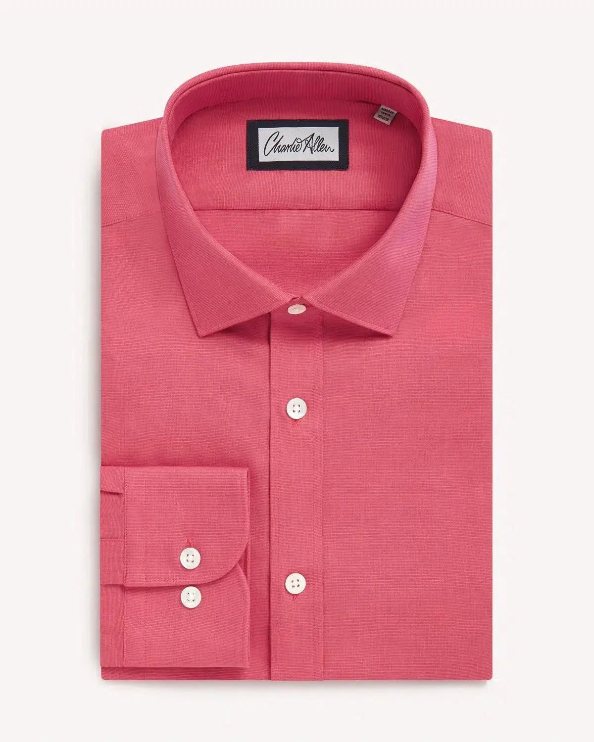 Charlie Allen Poplin Shirt Fuschia - Malford_of_London_Tailoring_Archive