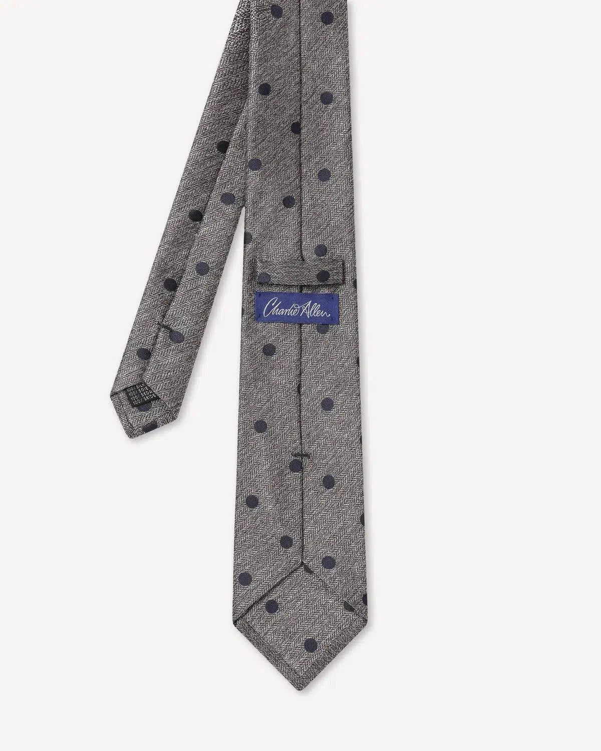 Charlie Allen Woven Polka Dot Weave Tie Bronze - Malford_of_London_Tailoring_Archive