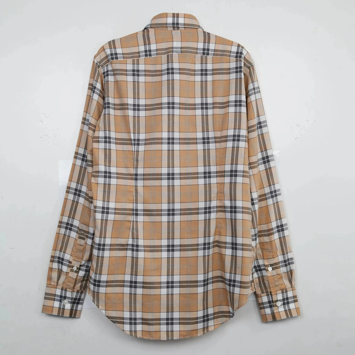Eleventy Check Shirt Brown White - Malford_of_London_Tailoring_Archive