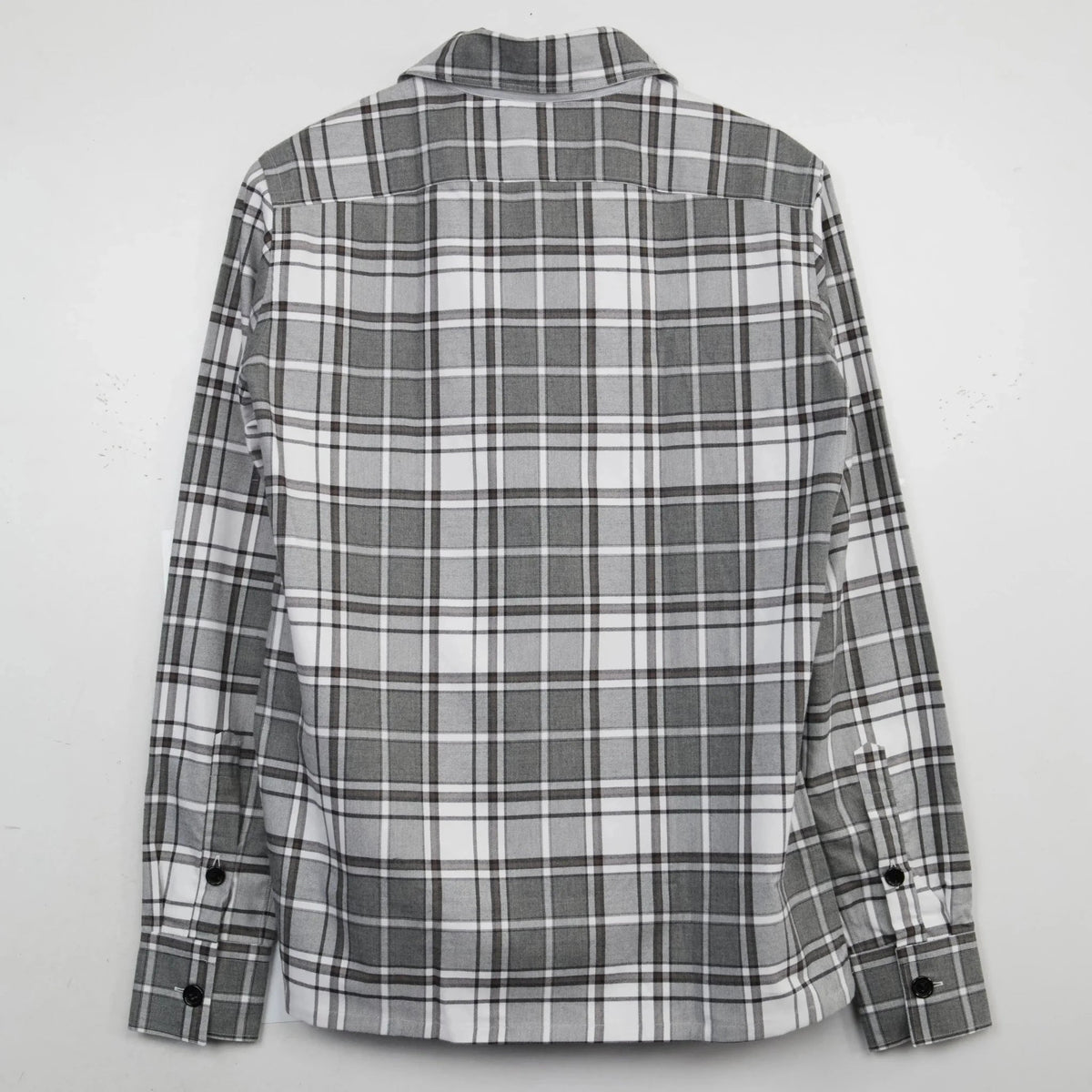 Eleventy Heavyweight Winter Check Shirt Grey - Malford_of_London_Tailoring_Archive