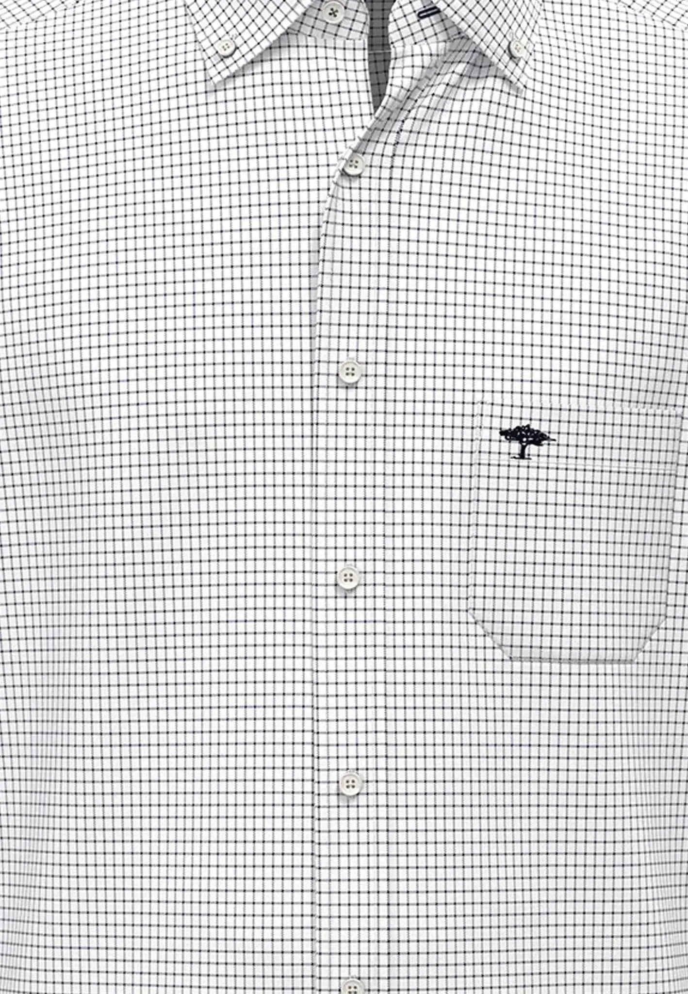 Fynch - Hatton Button Down Oxford Shirt Navy Check – Tailored Menswear | Malford of London