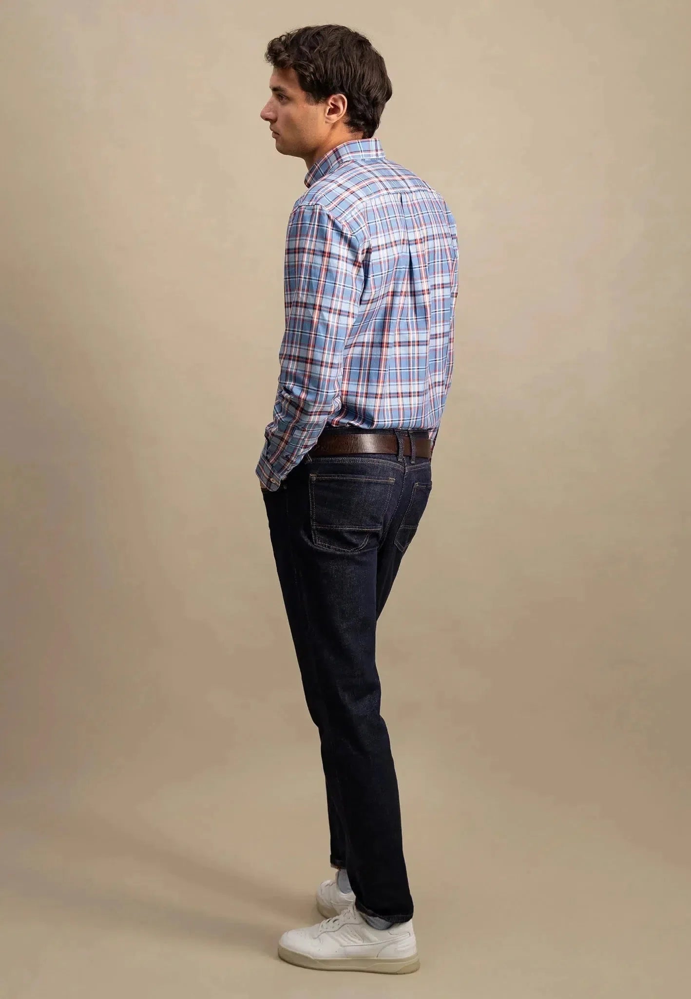 Fynch - Hatton Classic Mixed Check Shirt Cloud Blue – Tailored Menswear | Malford of London