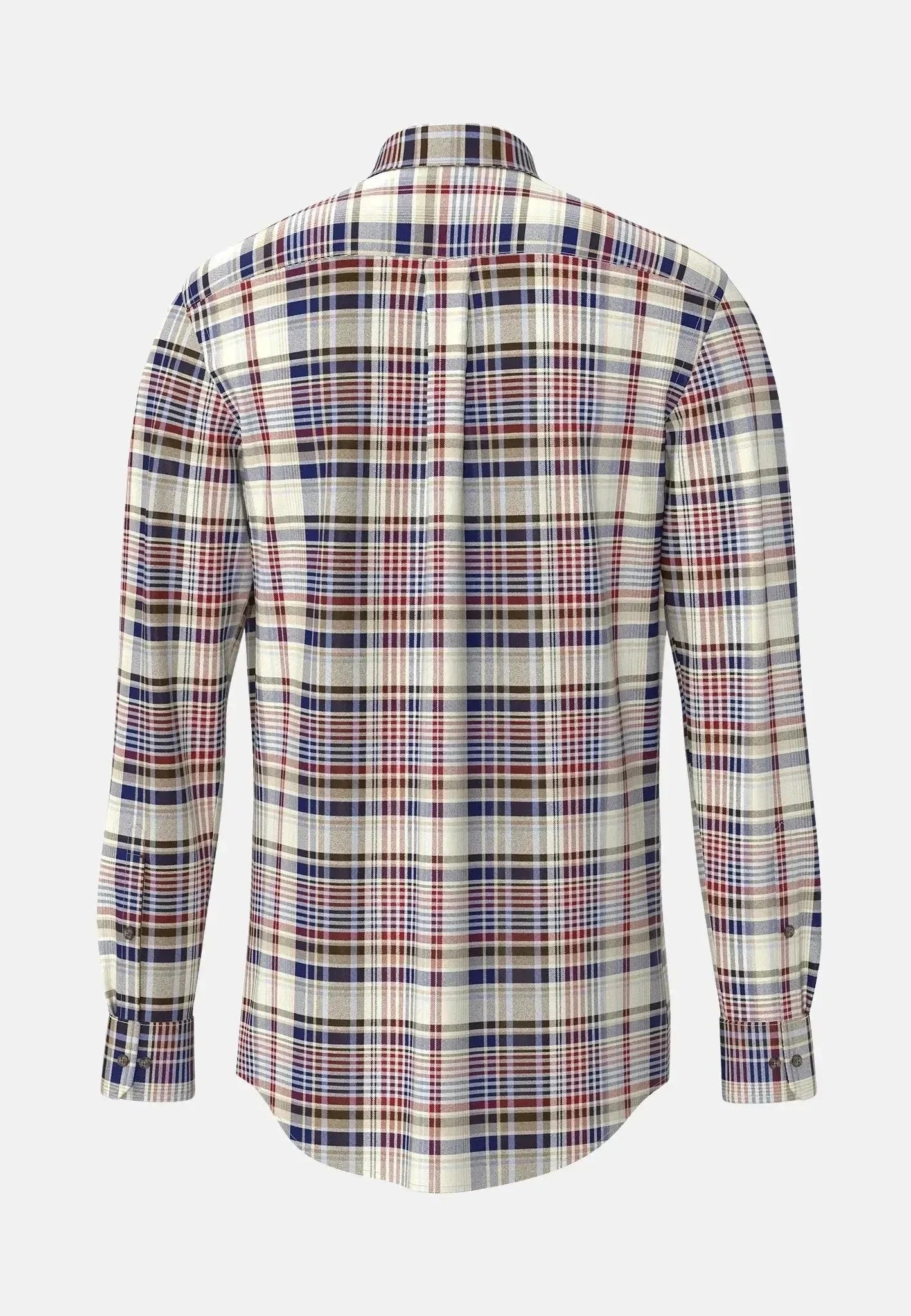 Fynch - Hatton Colourful Flannel Button Down Check Shirt Garnet Red – Tailored Menswear | Malford of London