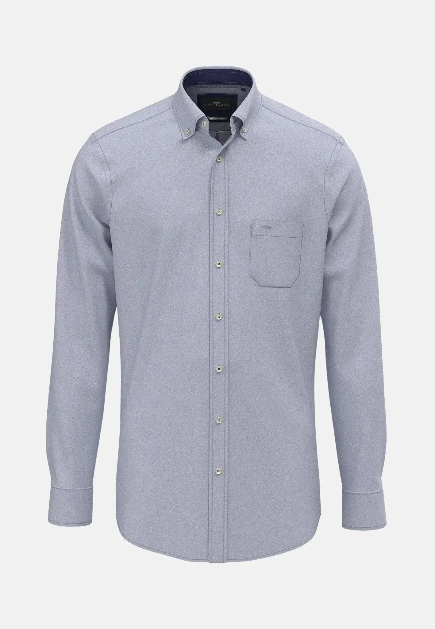 Fynch - Hatton Essential Flannel Button Down Shirt Crystal Blue – Tailored Menswear | Malford of London