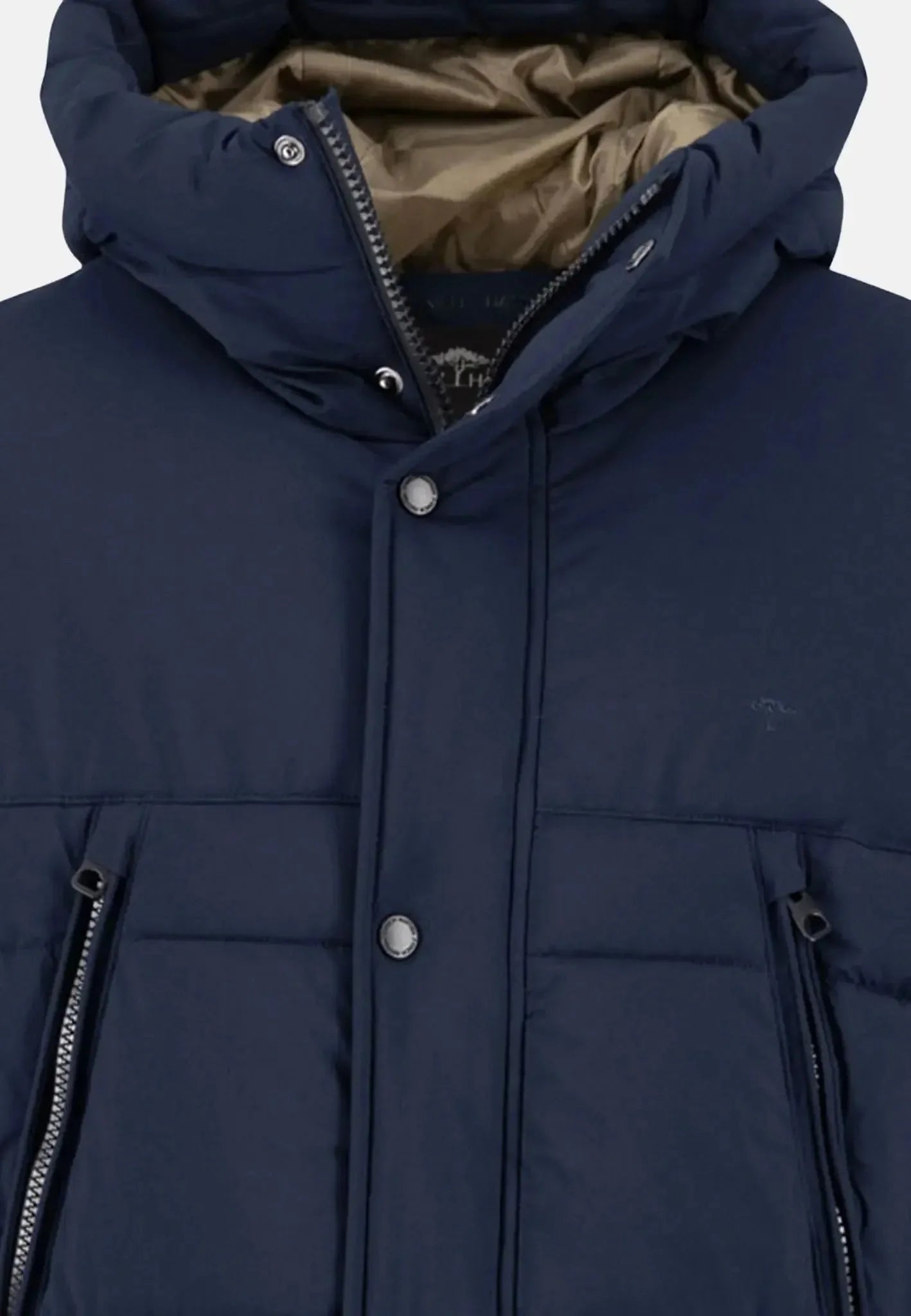 Fynch - Hatton Hooded Full Length Puffer Coat Navy – Tailored Menswear | Malford of London