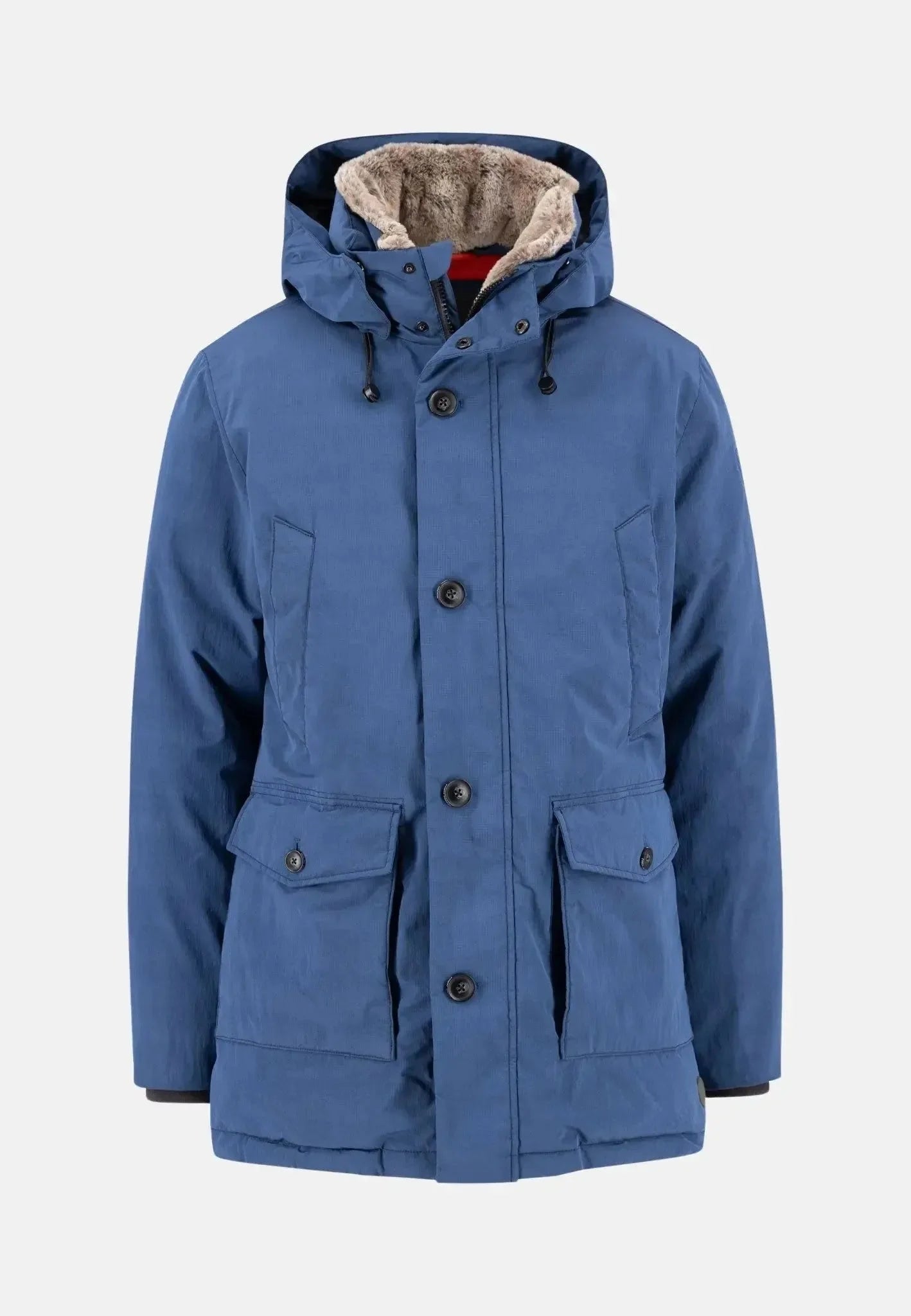 Fynch - Hatton Hooded Winter Parka Jacket Misty Blue – Tailored Menswear | Malford of London