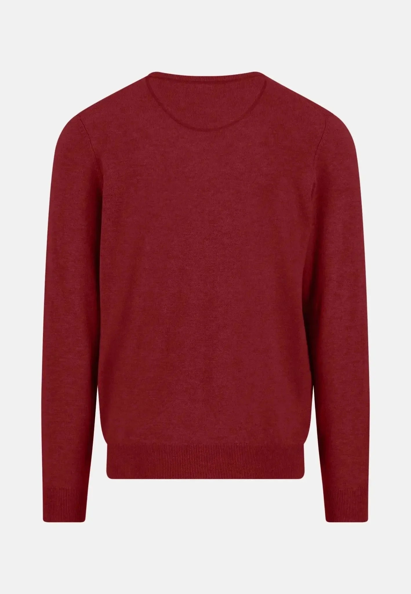 Fynch - Hatton Merino Wool Cashmere Crewneck Knit Garnet Red – Tailored Menswear | Malford of London
