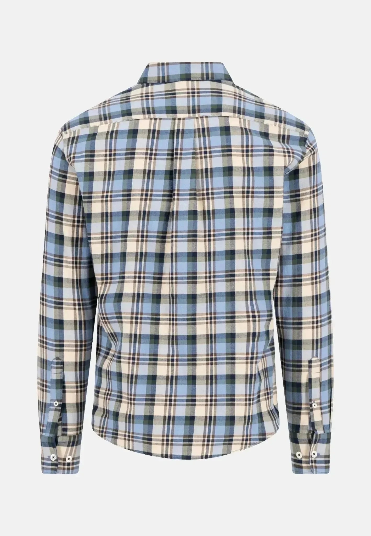 Fynch - Hatton Multicolour Flannel Check Shirt Sand – Tailored Menswear | Malford of London