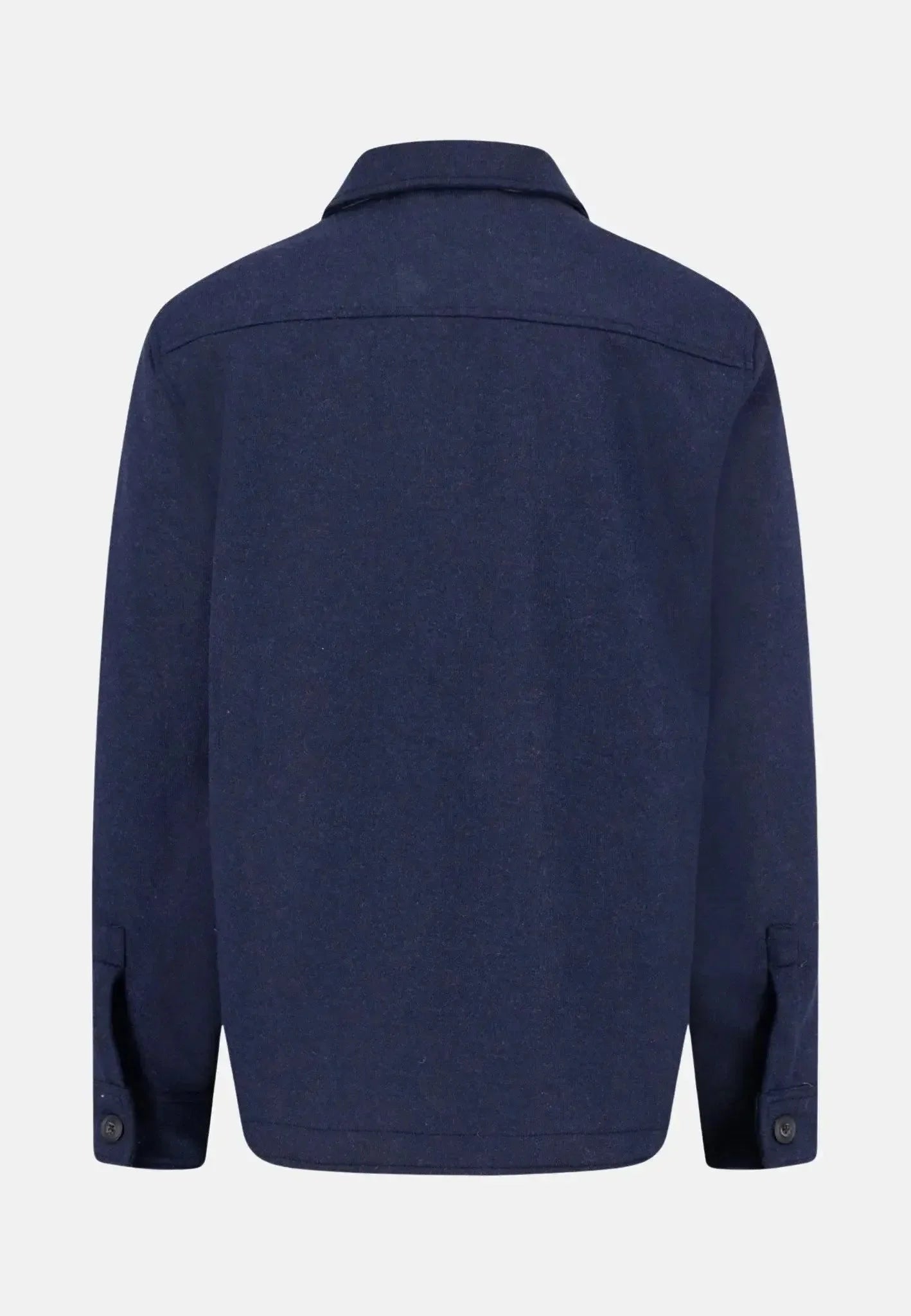 Fynch - Hatton Wool Blend Melange Overshirt Dark Navy – Tailored Menswear | Malford of London