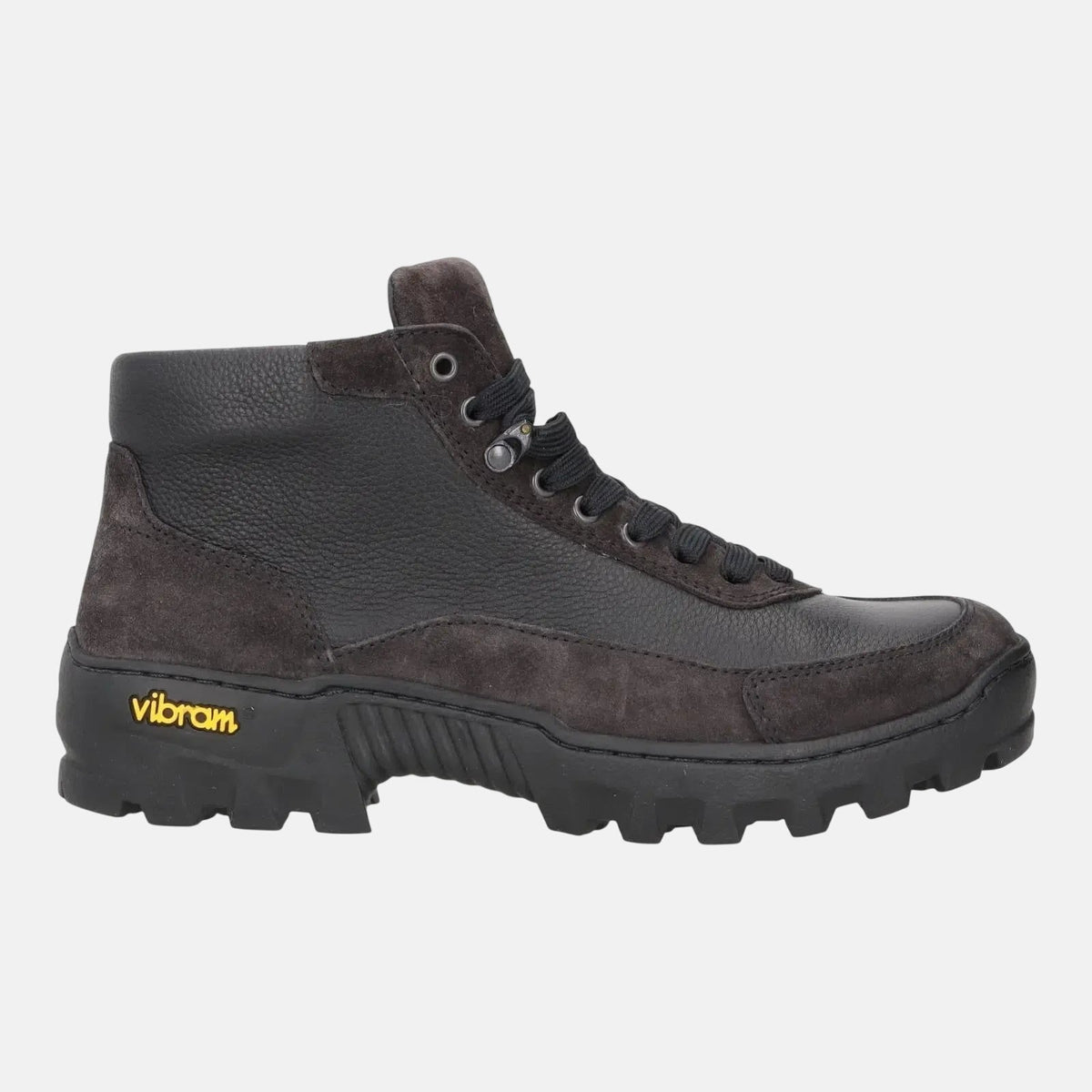 Harrys Of London Eccles Suede Milled Leather Walking Boot Charcoal Black - Malford_of_London_Tailoring_Archive