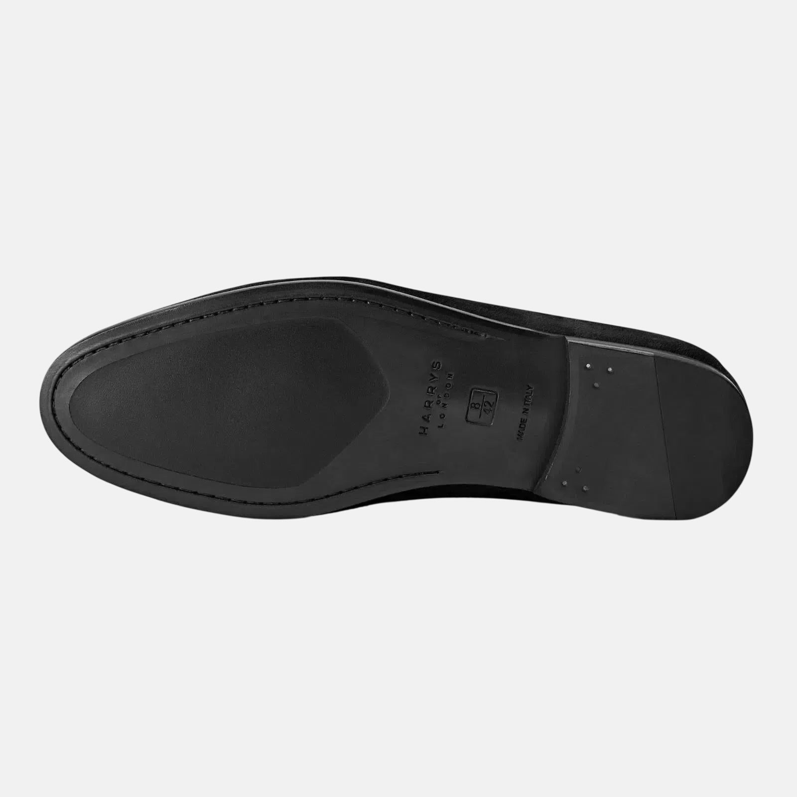 Harrys Of London Edward Soft F Suede Shoe Black – Savile Row Menswear Outlet | Malford of London