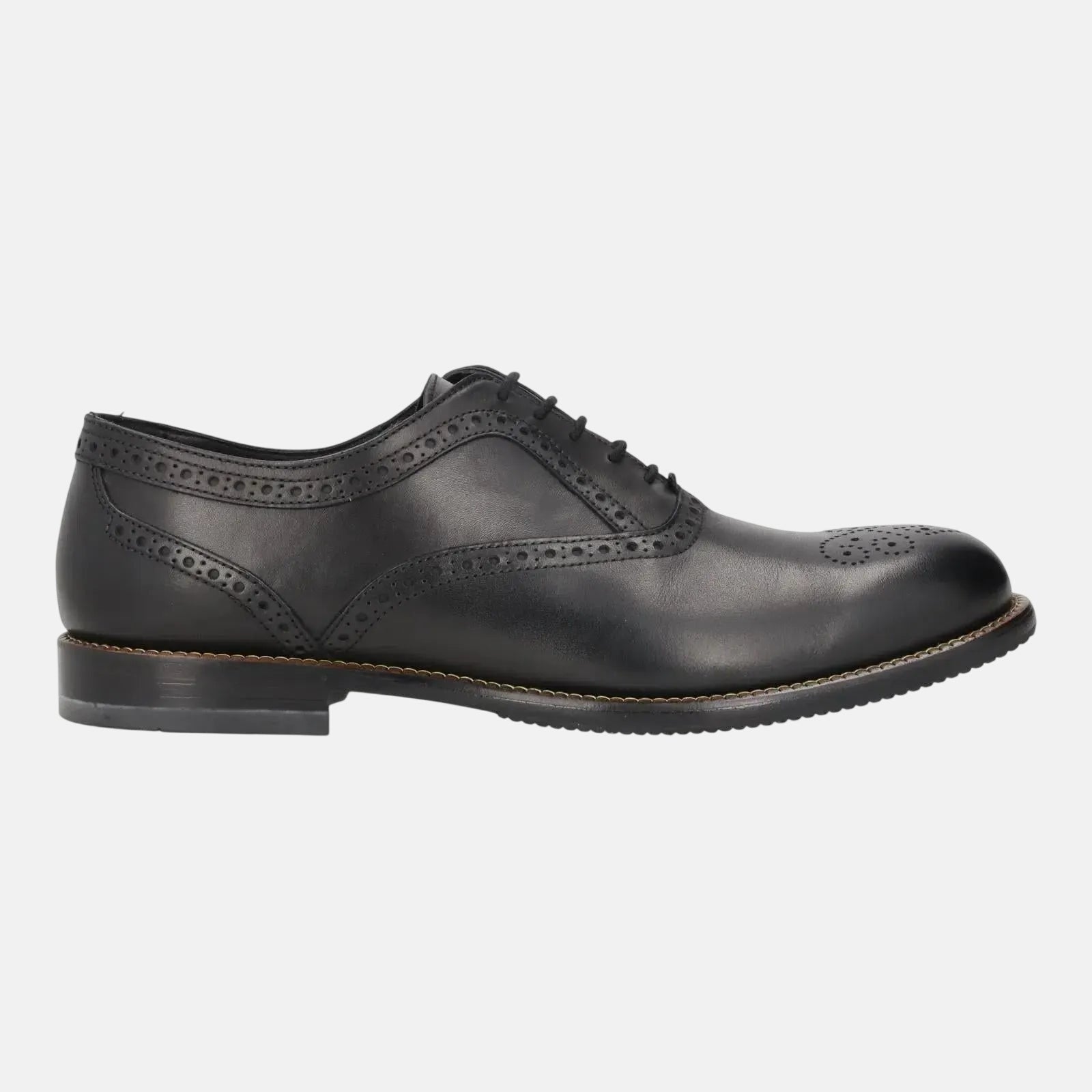 Harrys Of London Trillion Leather Brogue Black - Malford_of_London_Tailoring_Archive